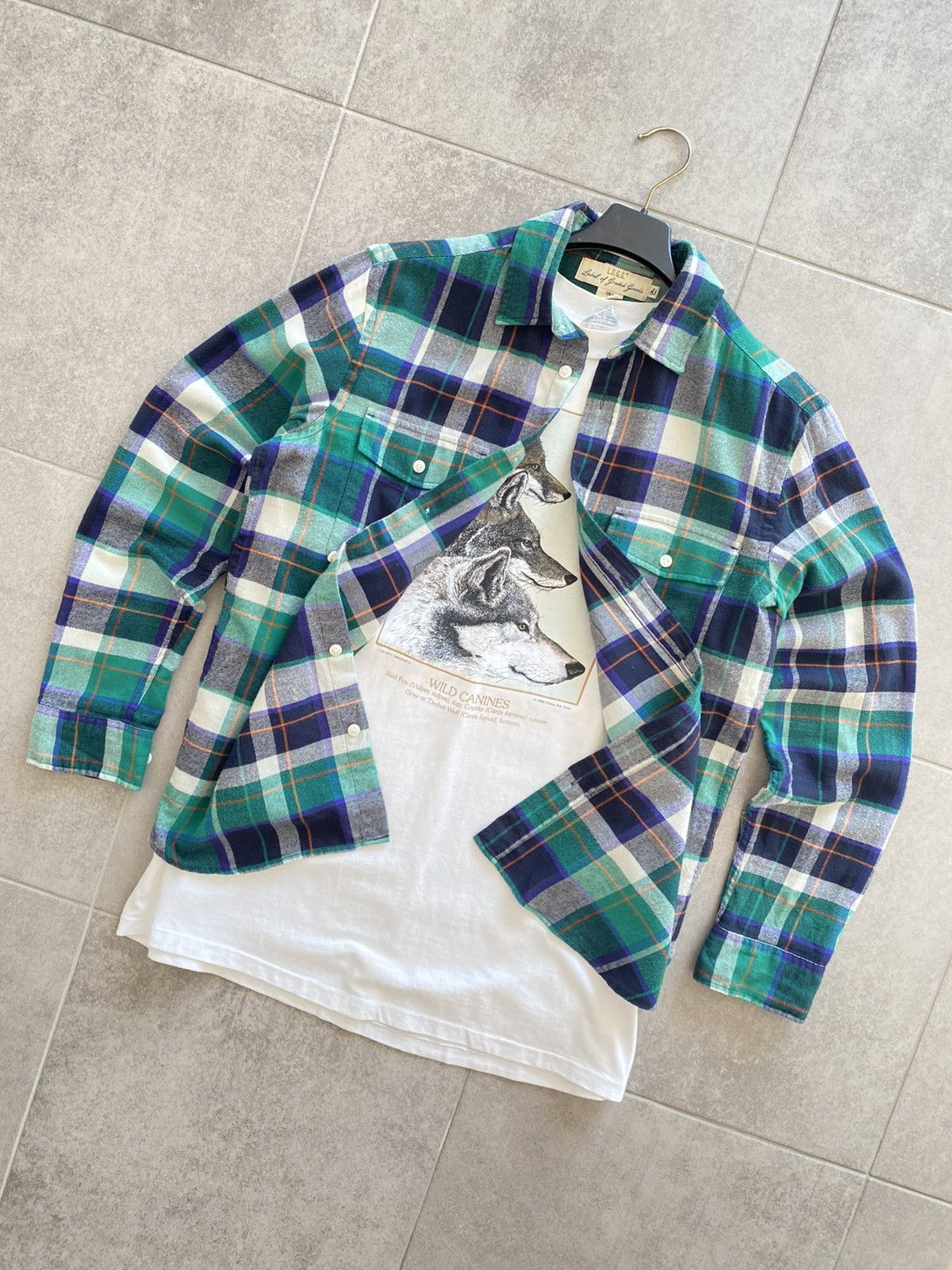 Flannel Vintage Flannel Checkered Shirt Travis Style Size US S / EU 44-46 / 1 - 1 Thumbnail