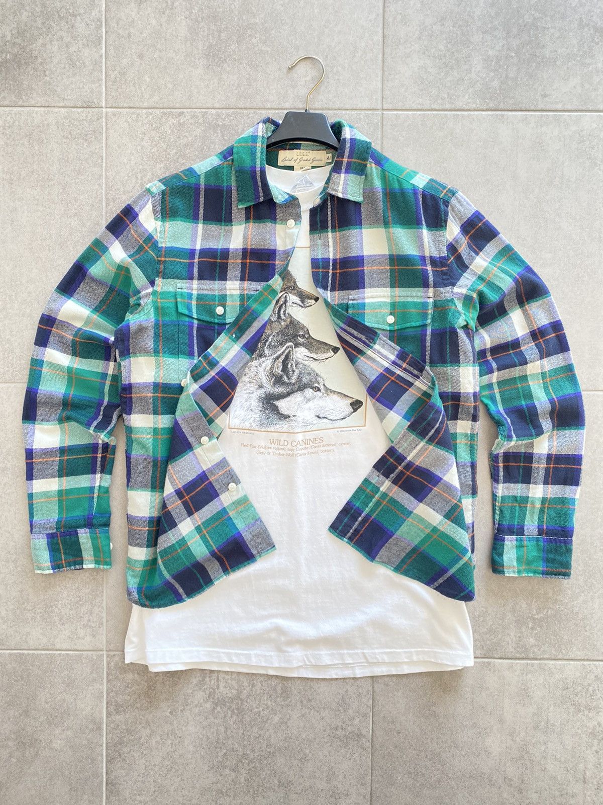 Flannel Vintage Flannel Checkered Shirt Travis Style Size US S / EU 44-46 / 1 - 3 Thumbnail