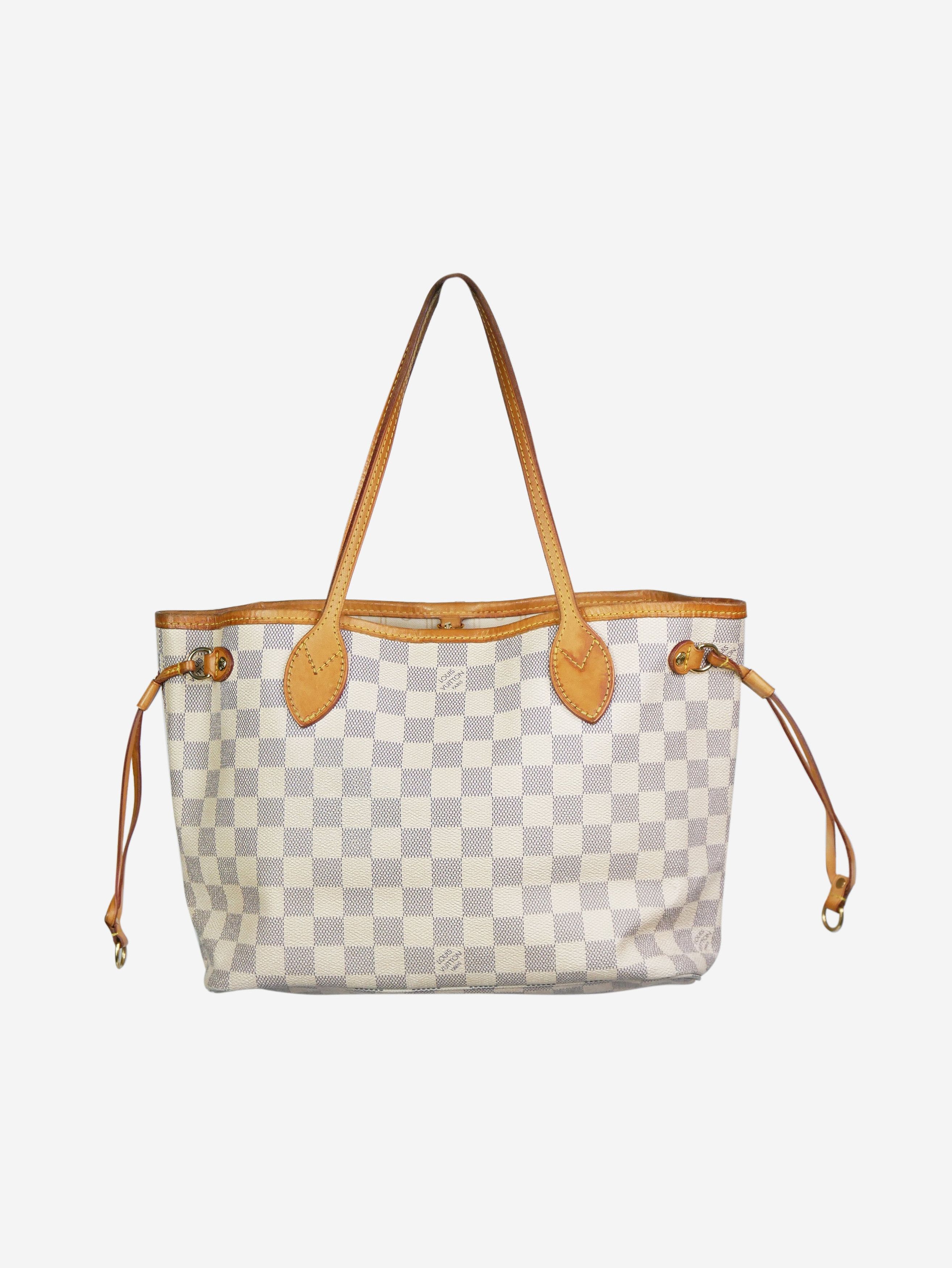 Louis Vuitton Damier Azure Neverfull Top Handle Tote Bag, France 2010.