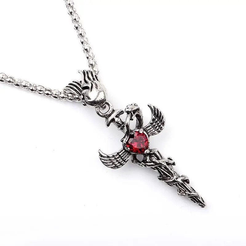 Other Thorns Wings Knight Sword Sacred Heart Pendant Necklace Size ONE SIZE - 4 Thumbnail