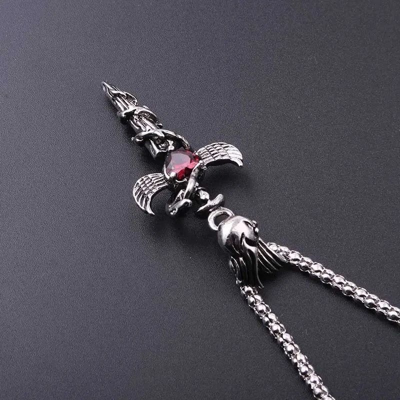Other Thorns Wings Knight Sword Sacred Heart Pendant Necklace Size ONE SIZE - 3 Thumbnail