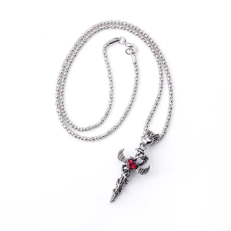 Other Thorns Wings Knight Sword Sacred Heart Pendant Necklace Size ONE SIZE - 5 Thumbnail