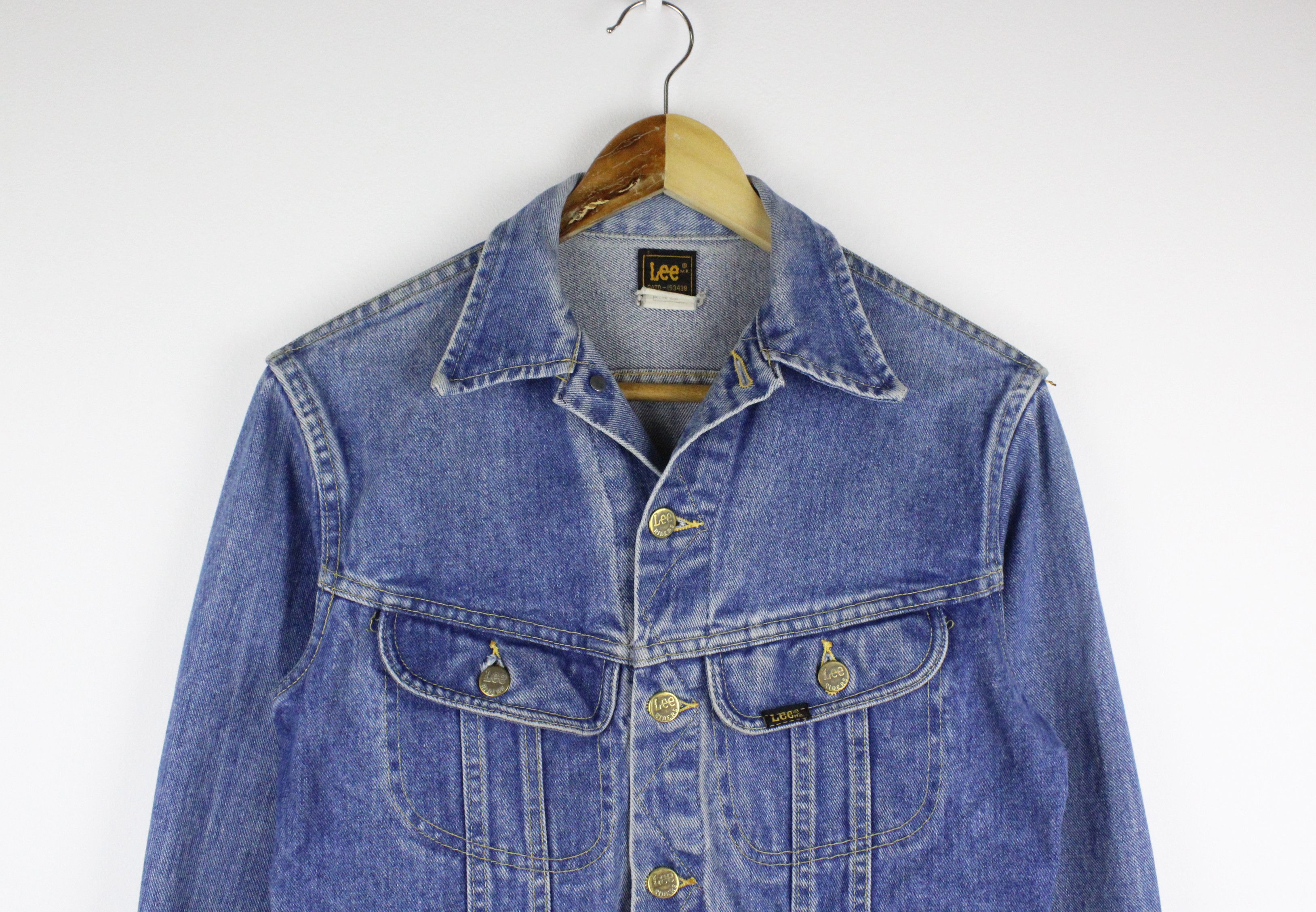 Lee × Vintage Vintage Lee Washed Blue Storm Rider Denim Jacket Size L / US 10 / IT 46 - 2 Thumbnail