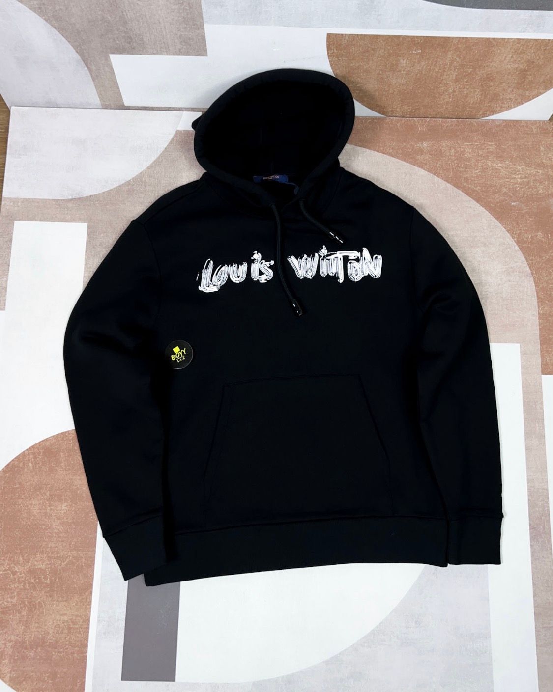 louis vuitton supreme black hoodie