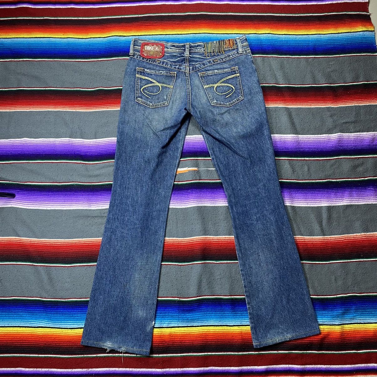 Designer Vintage Take Two Upgrade Dept Flare Jeans Size 33" - 10 Thumbnail