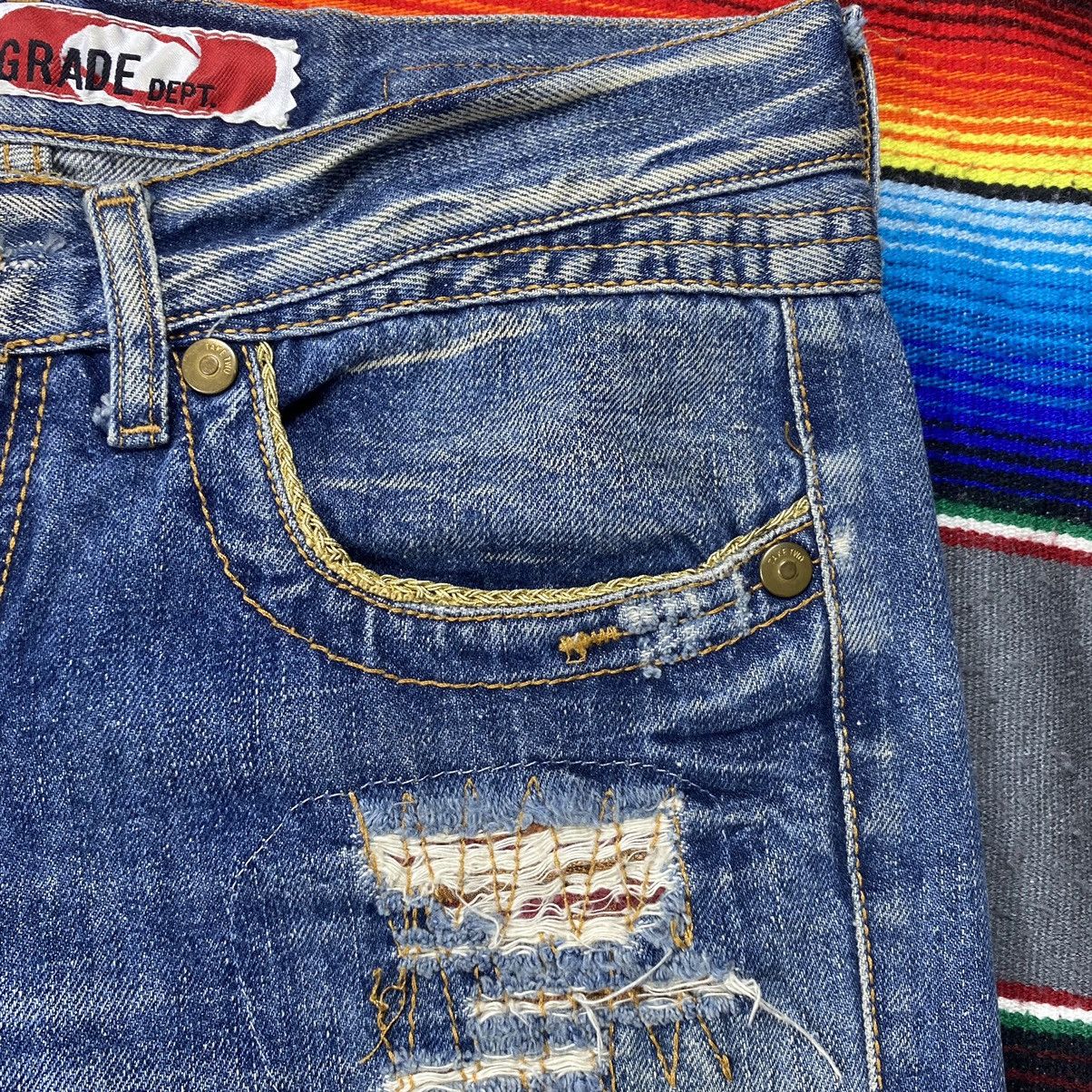Designer Vintage Take Two Upgrade Dept Flare Jeans Size 33" - 7 Thumbnail