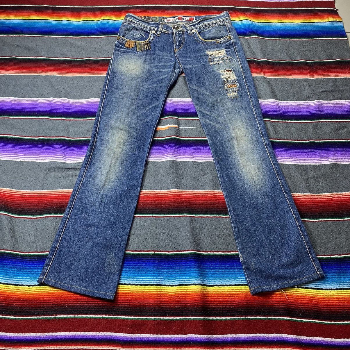 Designer Vintage Take Two Upgrade Dept Flare Jeans Size 33" - 2 Thumbnail