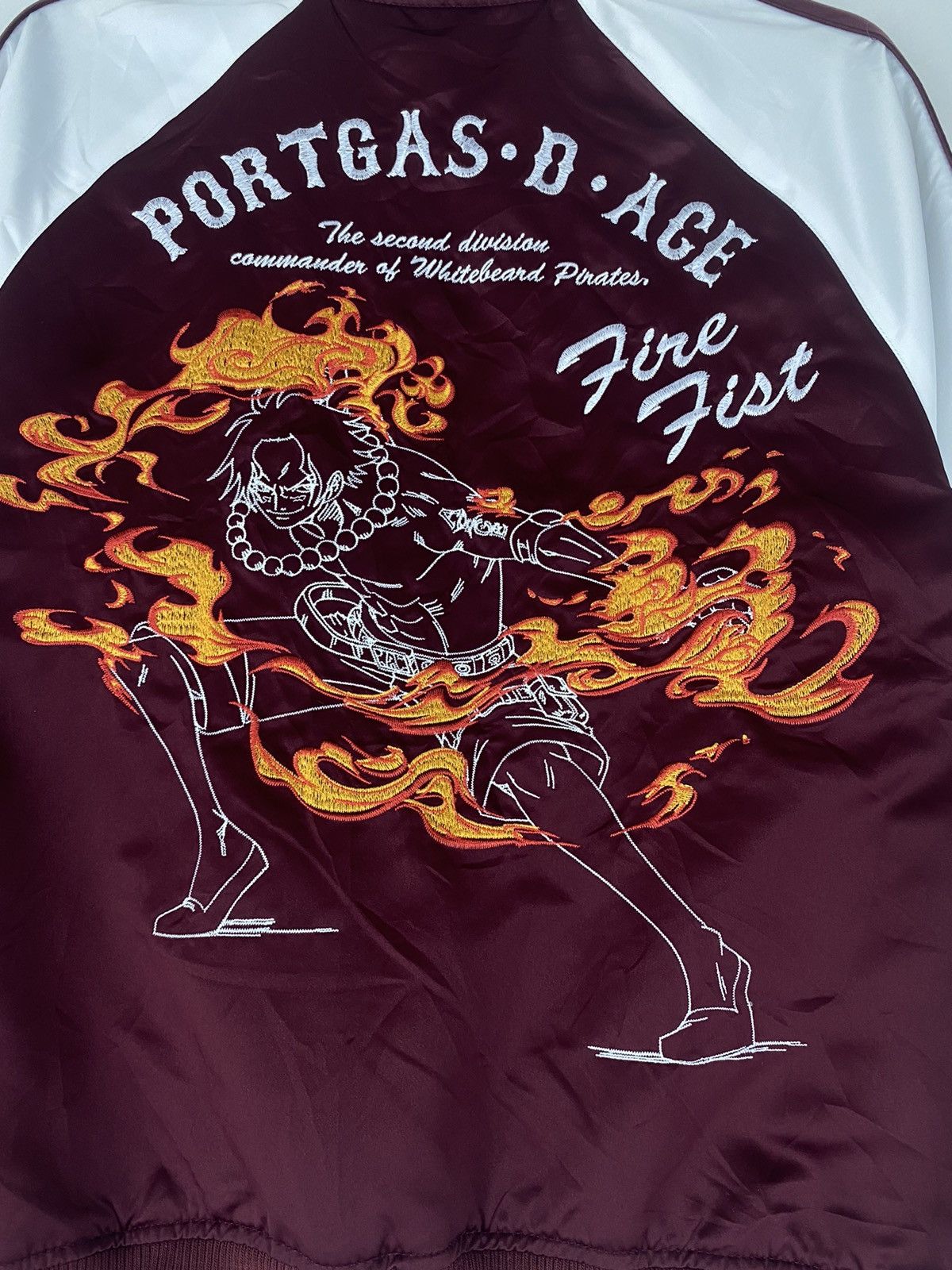Anime × Japanese Brand Rare Design One Piece Portgas D. Ace sukajan embroidered Size US L / EU 52-54 / 3 - 2 Thumbnail