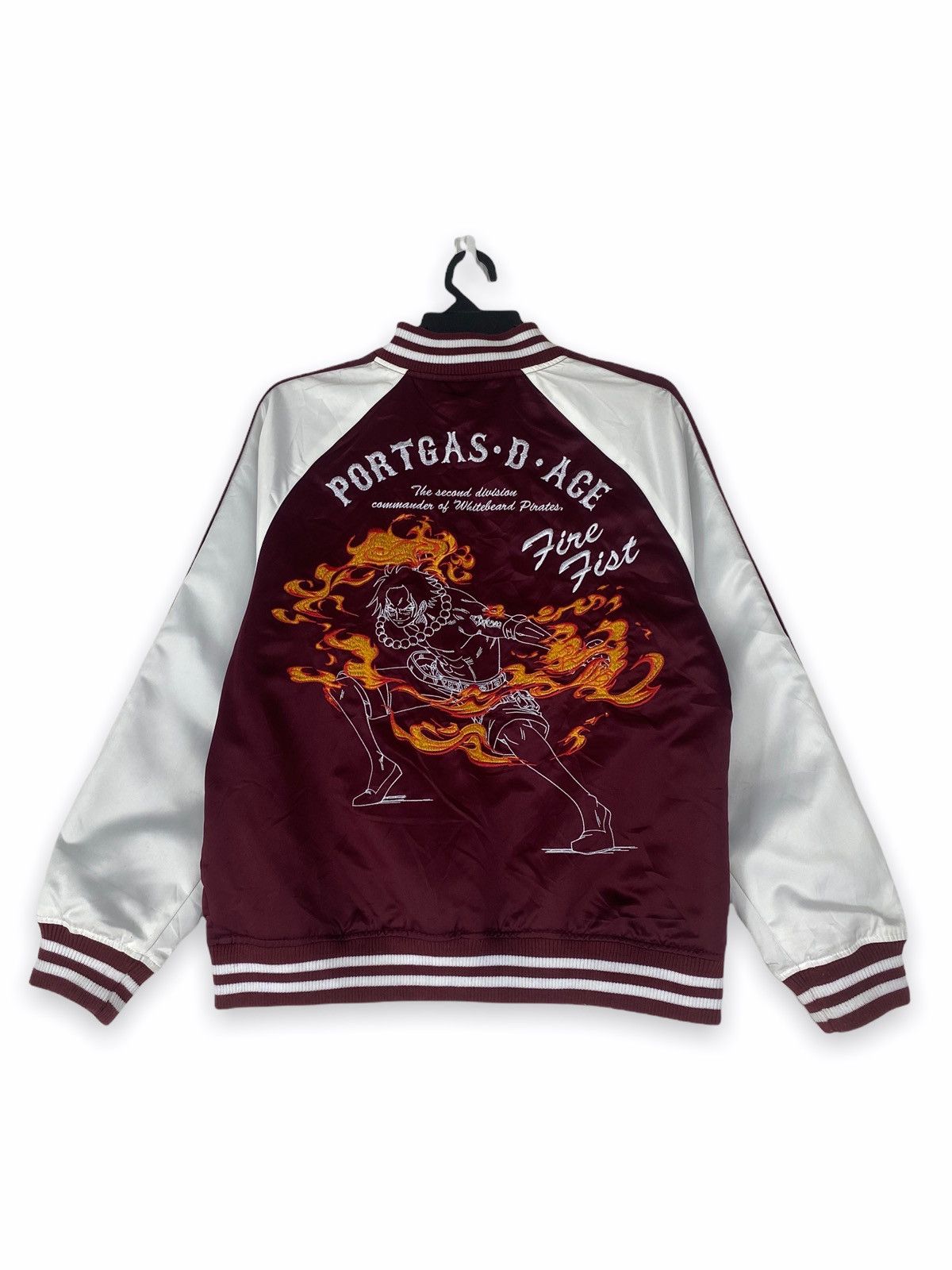 Anime × Japanese Brand Rare Design One Piece Portgas D. Ace sukajan embroidered Size US L / EU 52-54 / 3 - 1 Thumbnail