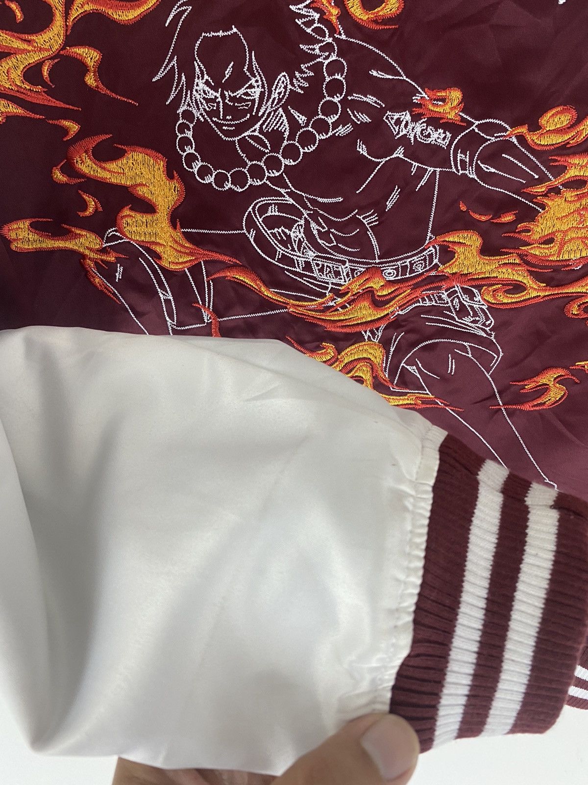 Anime × Japanese Brand Rare Design One Piece Portgas D. Ace sukajan embroidered Size US L / EU 52-54 / 3 - 9 Thumbnail