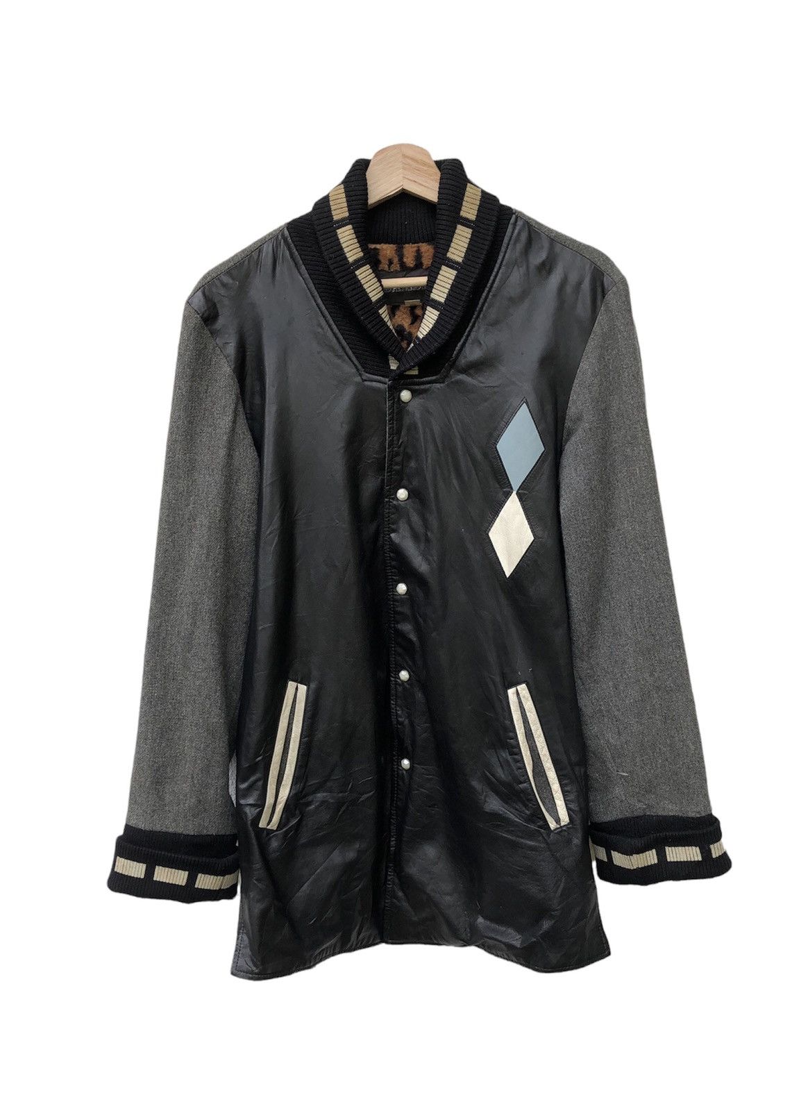 Other Italian Designer Bambino Leopard Inner Varsity Jacket Size US M / EU 48-50 / 2 - 2 Thumbnail
