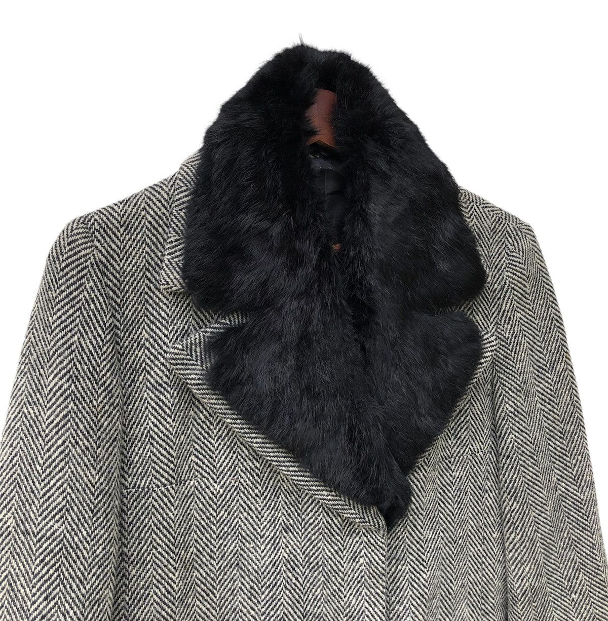 Yohji Yamamoto 🔥INED BY YOHJI YAMAMOTO LONG COAT REMOVABLE FUR JACKET Size US S / EU 44-46 / 1 - 3 Thumbnail