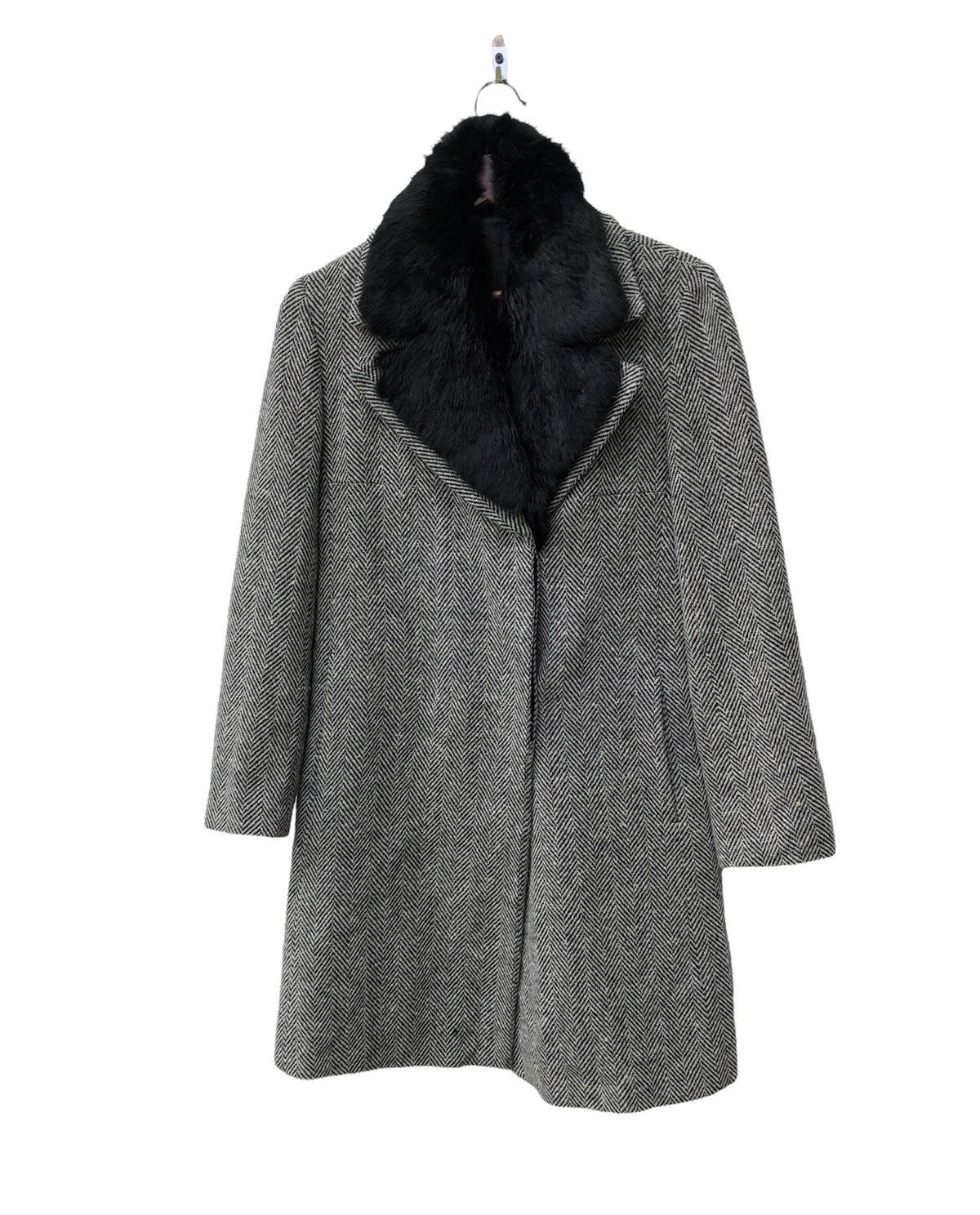 Yohji Yamamoto 🔥INED BY YOHJI YAMAMOTO LONG COAT REMOVABLE FUR JACKET Size US S / EU 44-46 / 1 - 1 Thumbnail