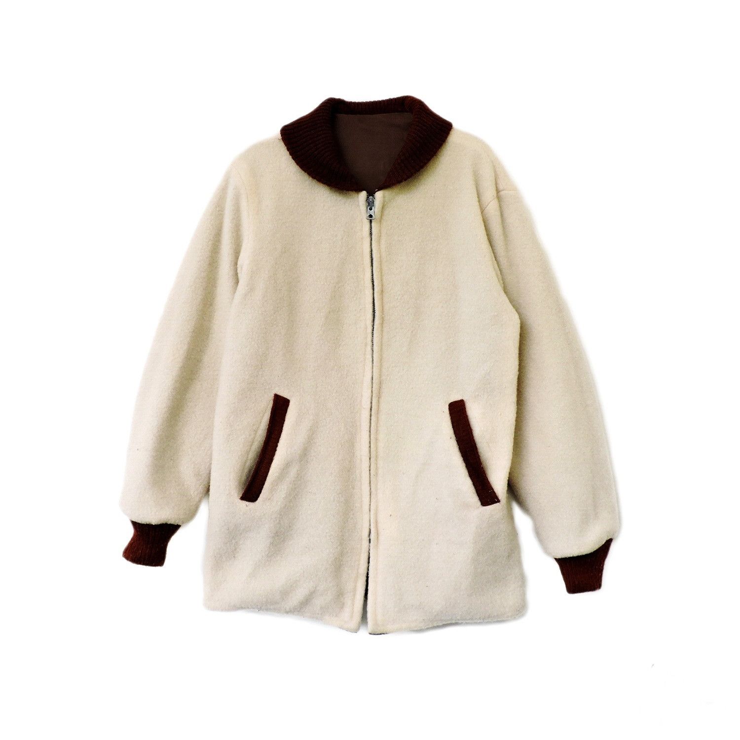 Vintage 50'S – 60'S SHAWL COLLAR REVERSIBLE JACKET Size US M / EU 48-50 / 2 - 2 Thumbnail