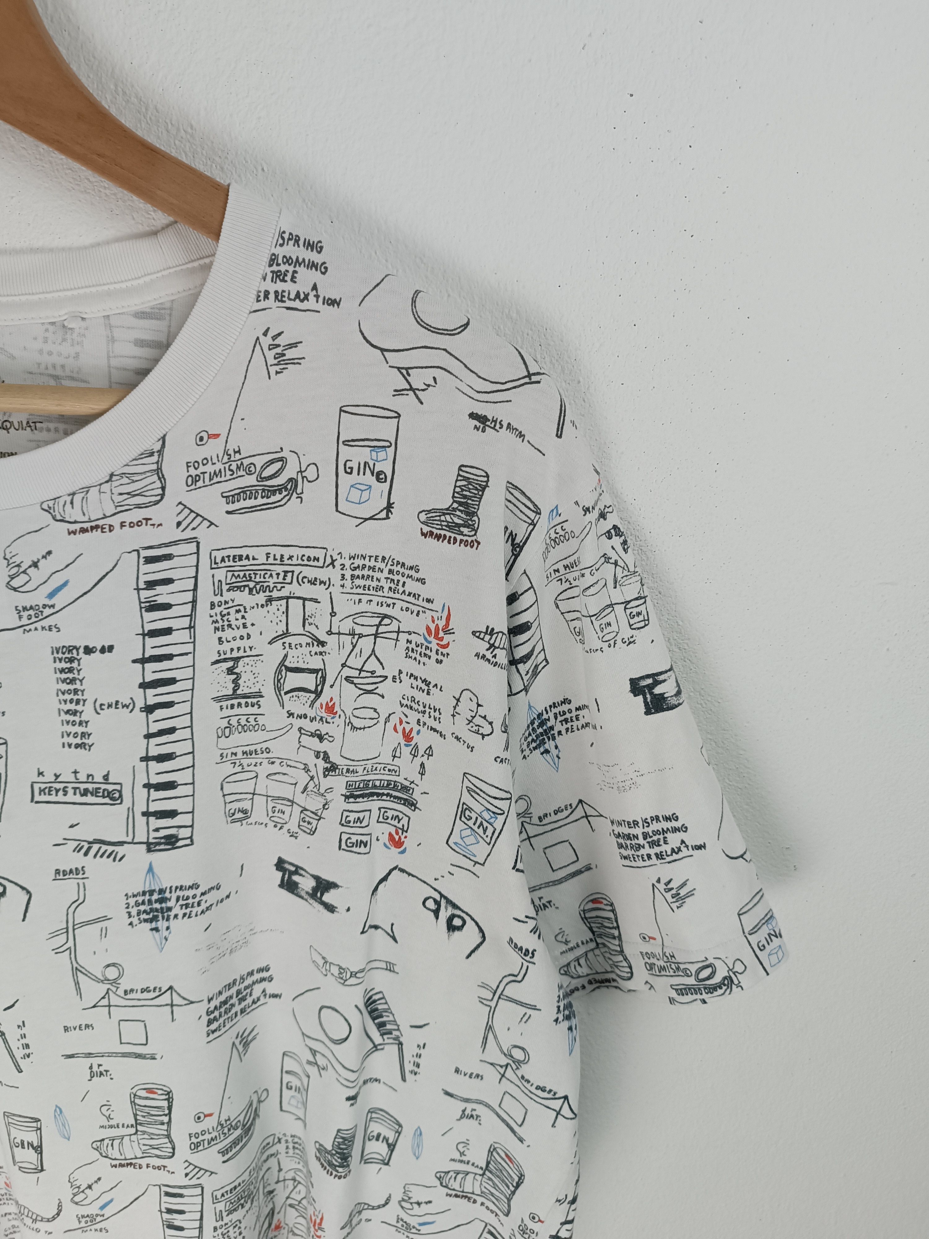 Jean-Michel Basquiat VINTAGE JEAN MICHEL BASQUIAT X UNIQLO ART AOP VERY RARE TEE Size US XL / EU 56 / 4 - 9 Thumbnail