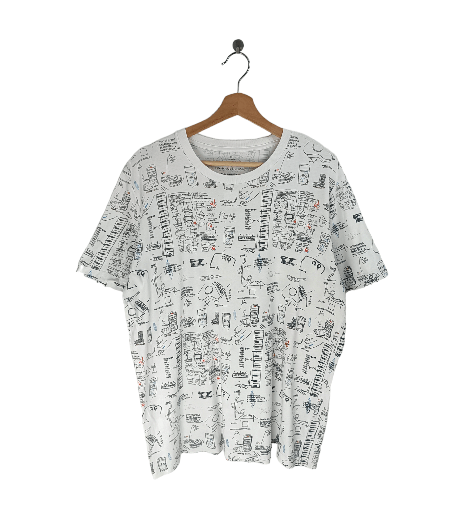 VINTAGE JEAN MICHEL BASQUIAT X UNIQLO ART AOP VERY RARE TEE