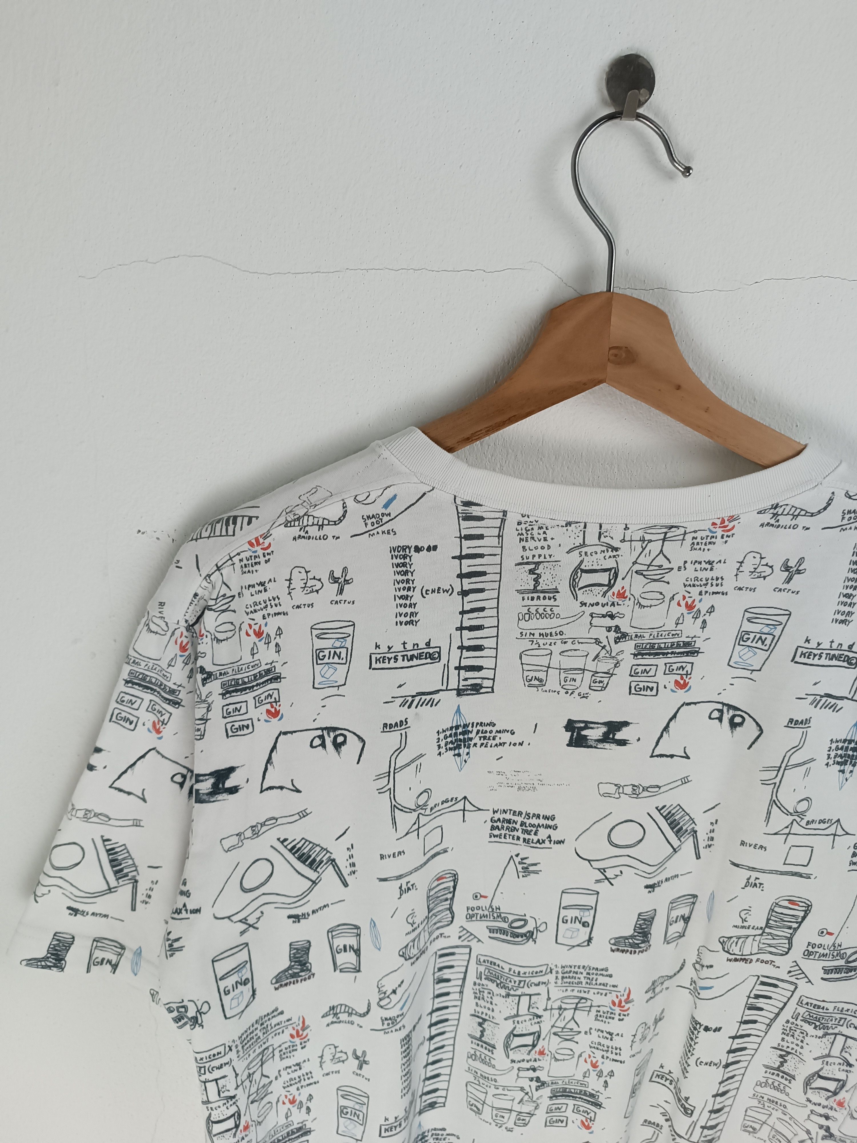 Jean-Michel Basquiat VINTAGE JEAN MICHEL BASQUIAT X UNIQLO ART AOP VERY RARE TEE Size US XL / EU 56 / 4 - 14 Thumbnail