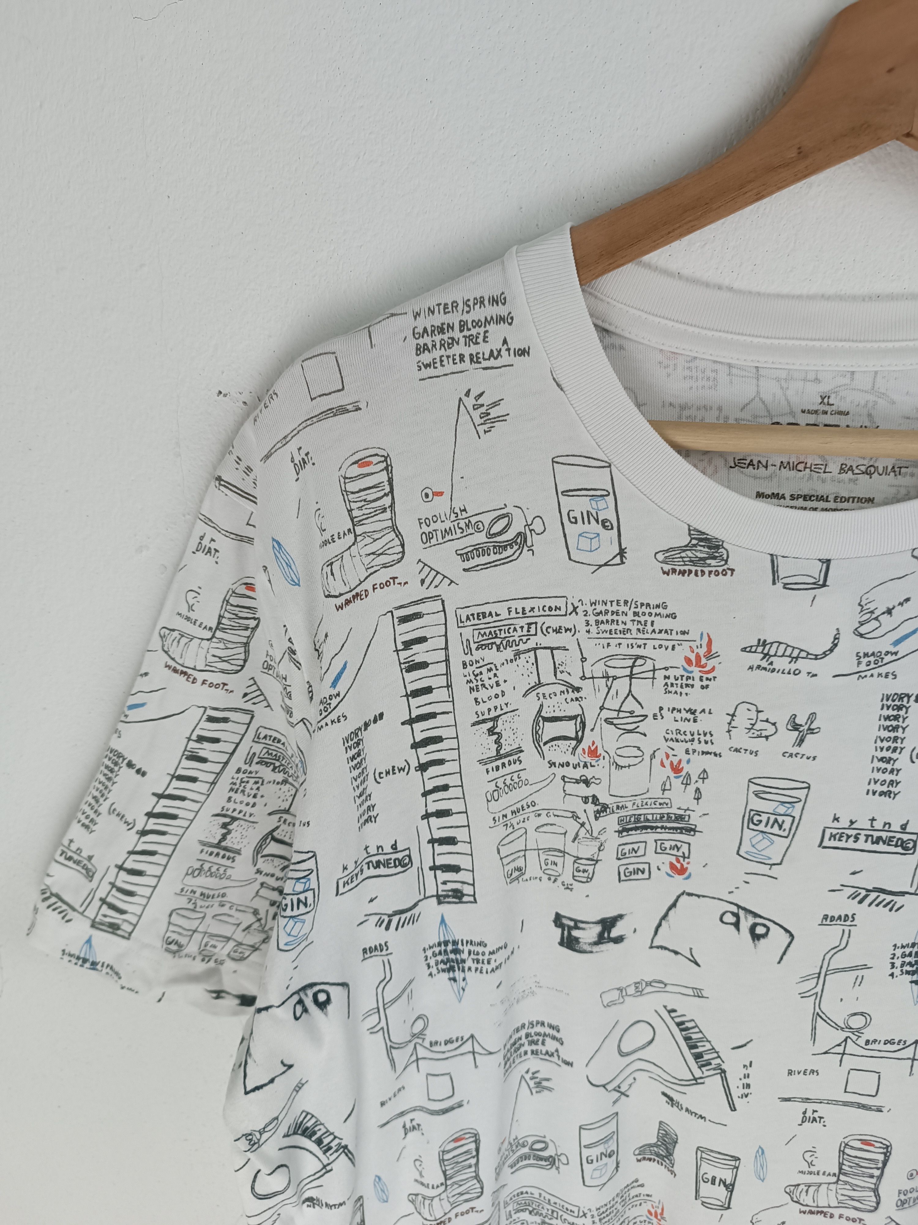 Jean-Michel Basquiat VINTAGE JEAN MICHEL BASQUIAT X UNIQLO ART AOP VERY RARE TEE Size US XL / EU 56 / 4 - 8 Thumbnail
