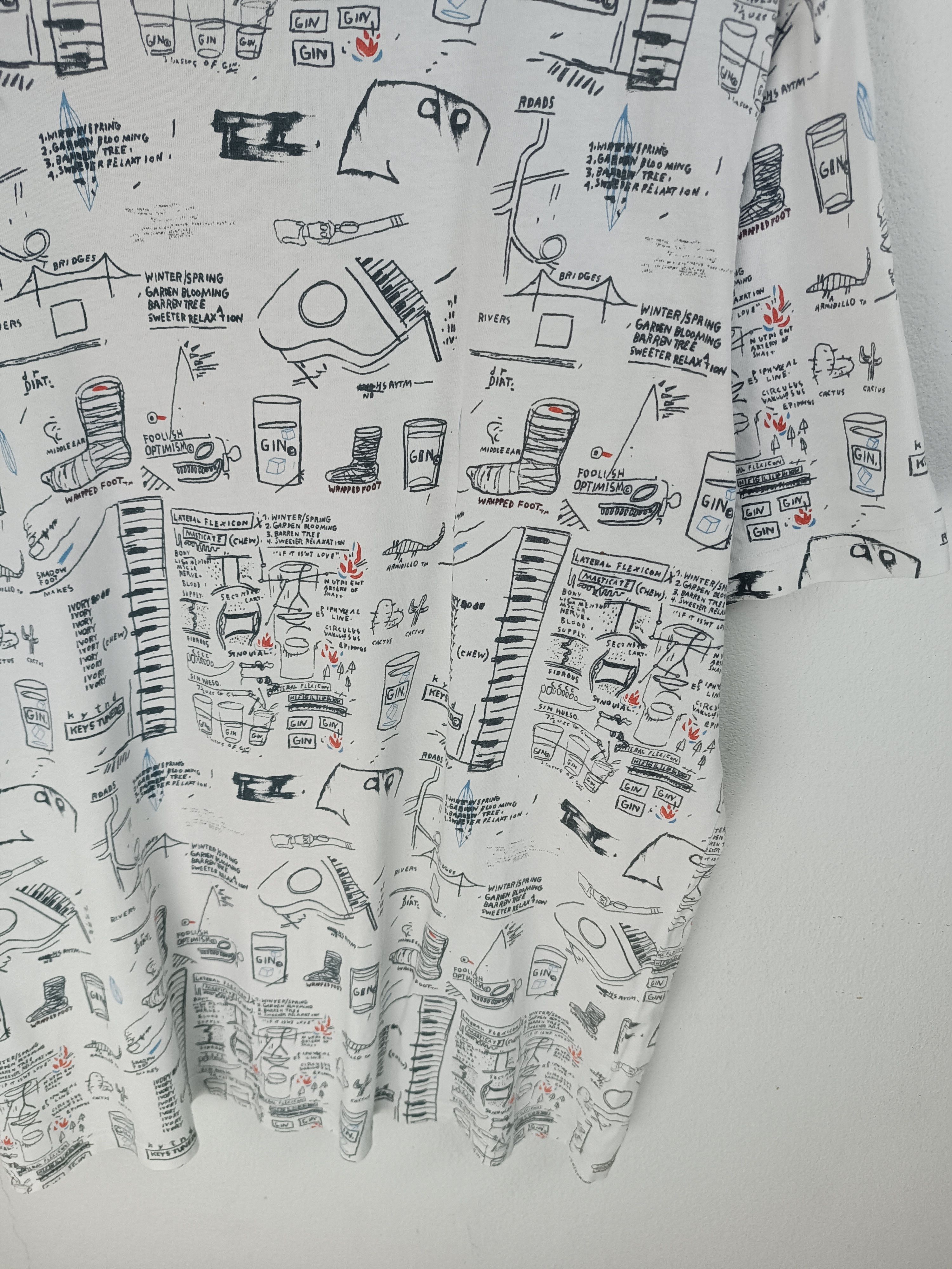 Jean-Michel Basquiat VINTAGE JEAN MICHEL BASQUIAT X UNIQLO ART AOP VERY RARE TEE Size US XL / EU 56 / 4 - 13 Thumbnail