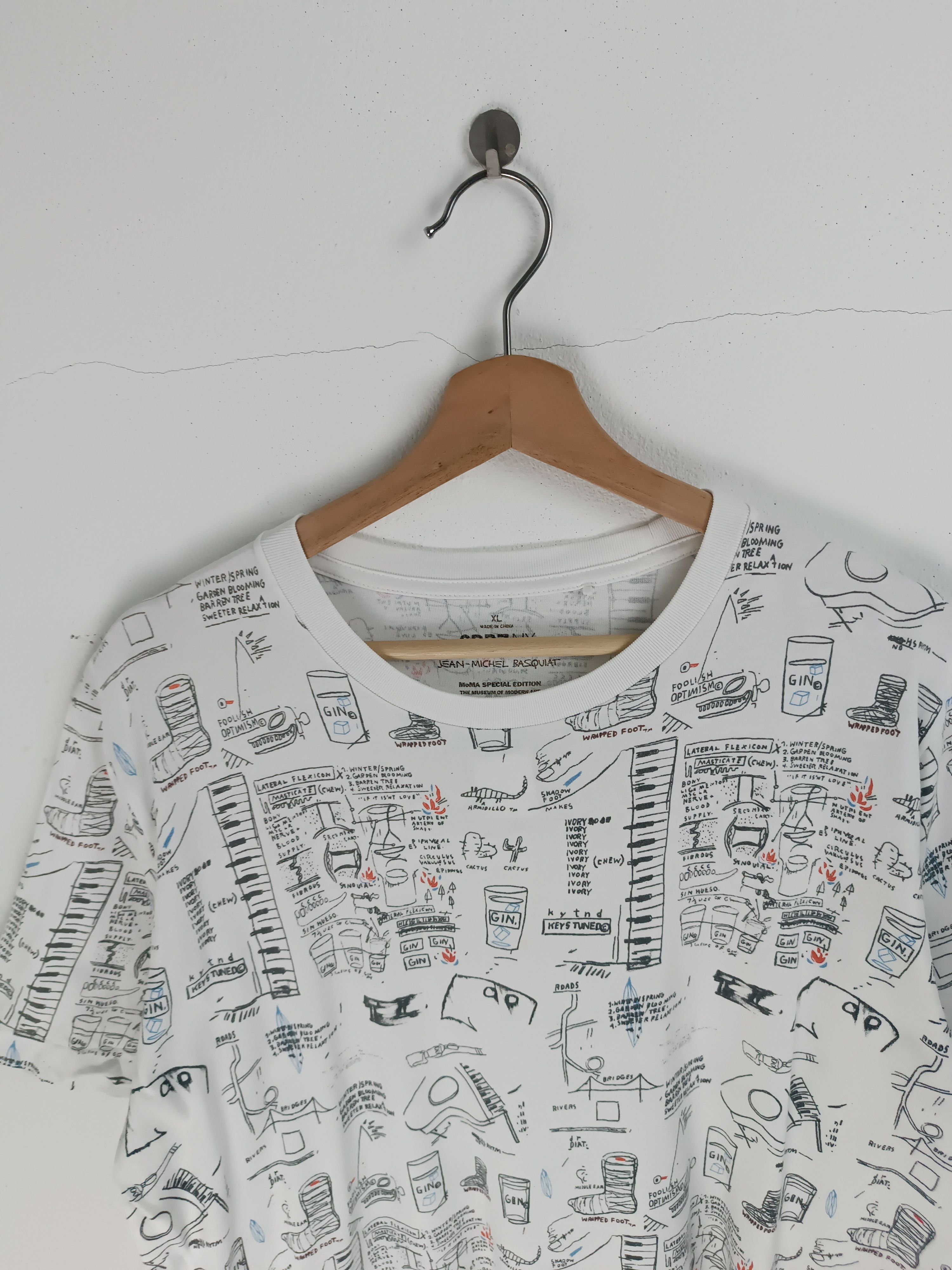 Jean-Michel Basquiat VINTAGE JEAN MICHEL BASQUIAT X UNIQLO ART AOP VERY RARE TEE Size US XL / EU 56 / 4 - 6 Thumbnail