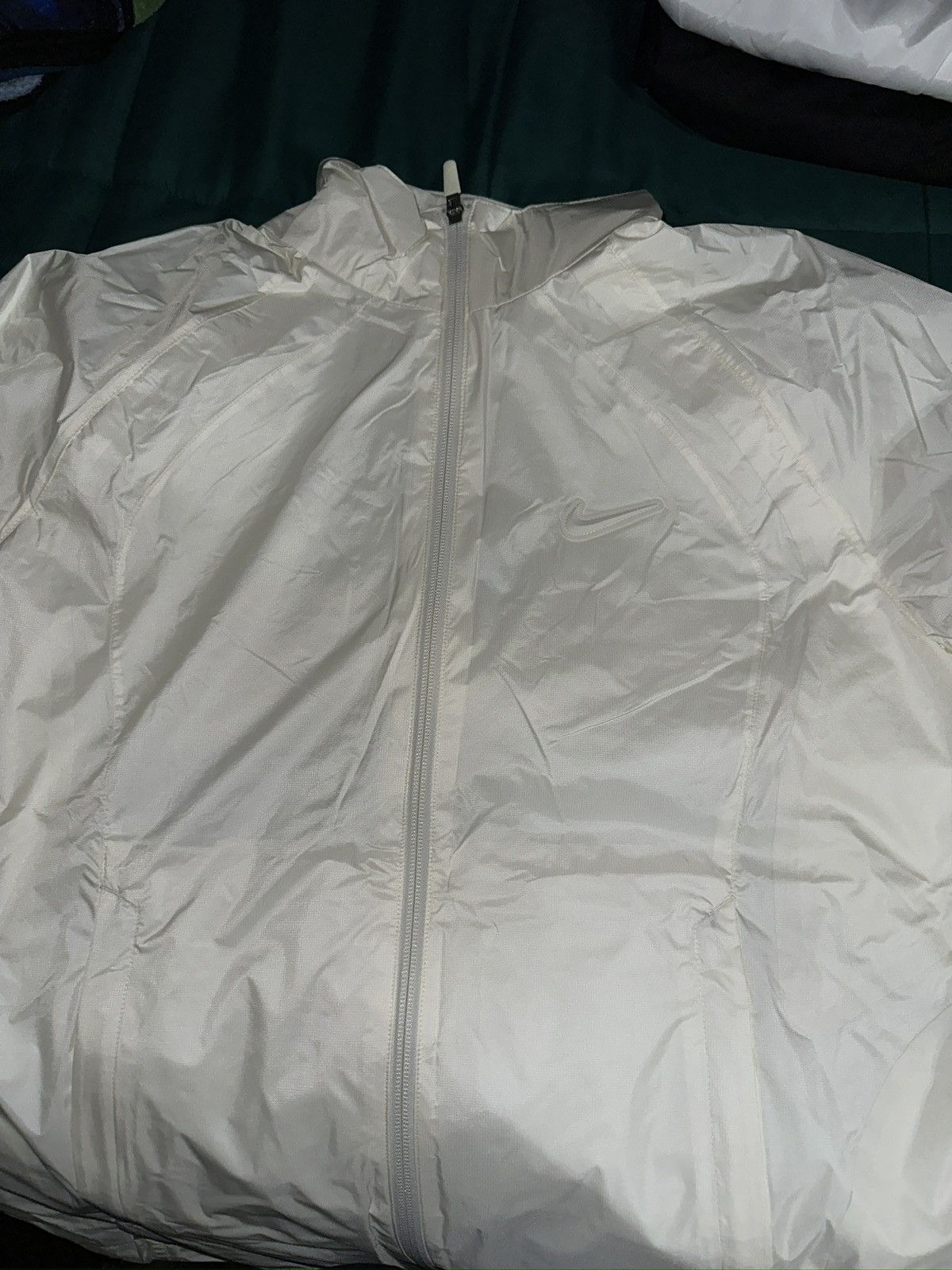 image of Drake Nike Nocta Evelyn Nylon Glf Jacket in Beige, Men's (Size Large)