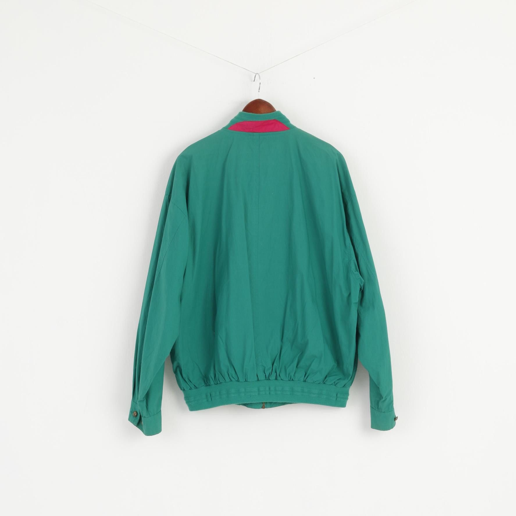 Lyle & Scott × Vintage Lyle & Scott Men 44 54 L Jacket Green Cotton Bomber 1362 Size US L / EU 52-54 / 3 - 7 Thumbnail