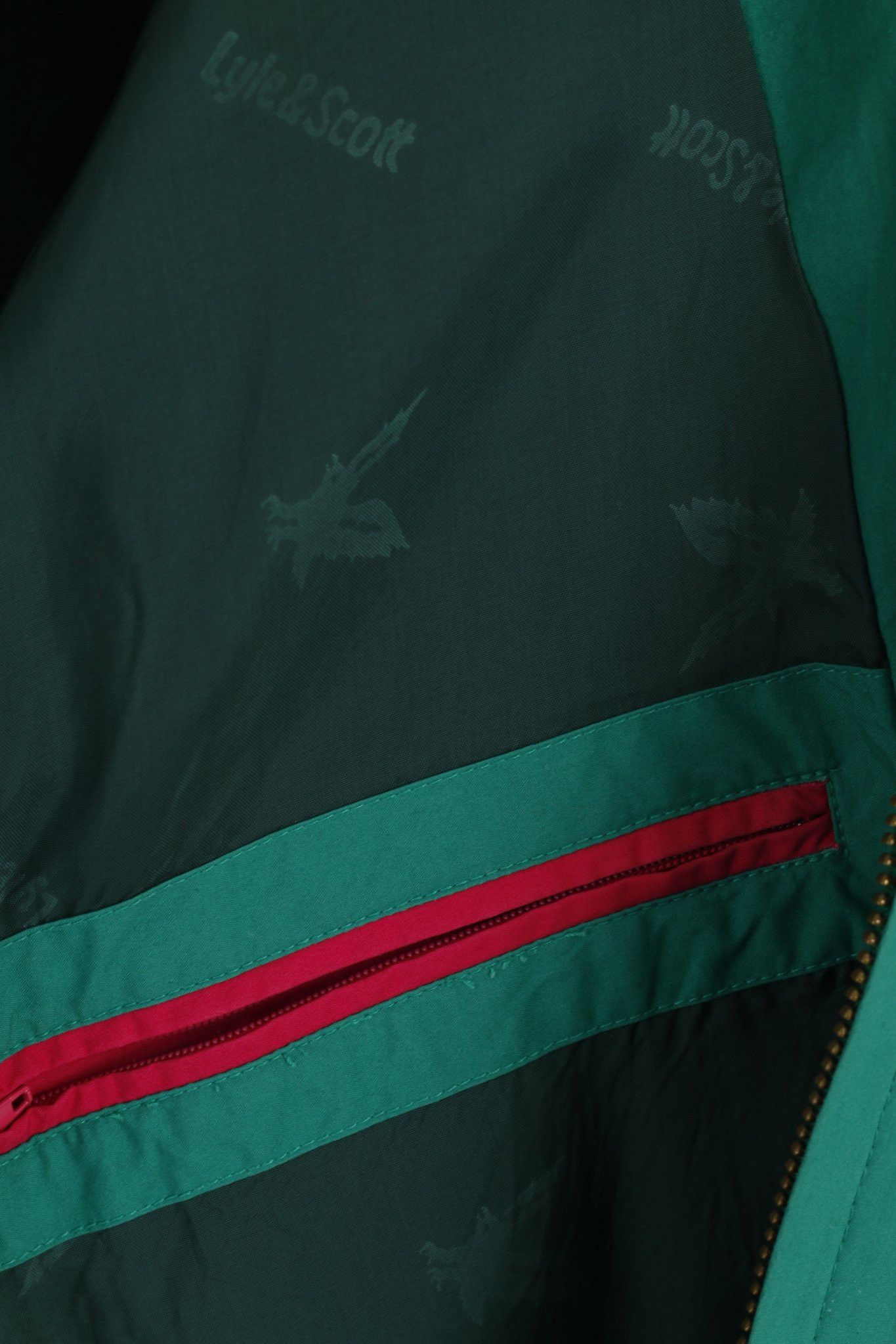 Lyle & Scott × Vintage Lyle & Scott Men 44 54 L Jacket Green Cotton Bomber 1362 Size US L / EU 52-54 / 3 - 6 Thumbnail