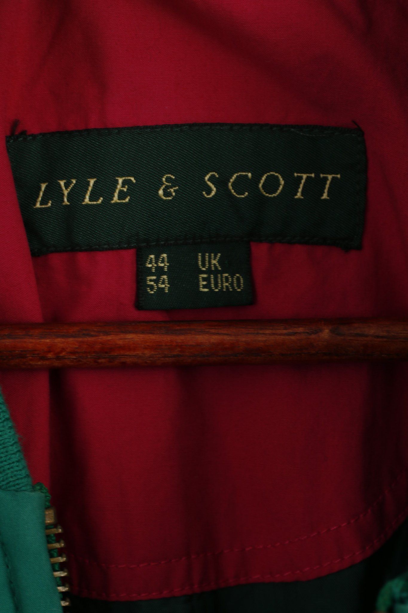 Lyle & Scott × Vintage Lyle & Scott Men 44 54 L Jacket Green Cotton Bomber 1362 Size US L / EU 52-54 / 3 - 4 Thumbnail