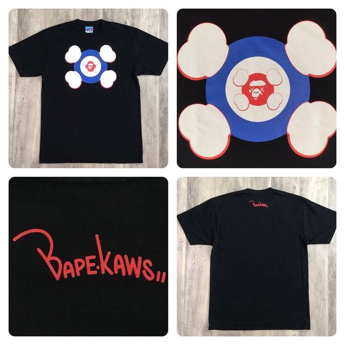 Bape BAPE × KAWS face target logo T-shirt a bathing ape NIGO | Grailed