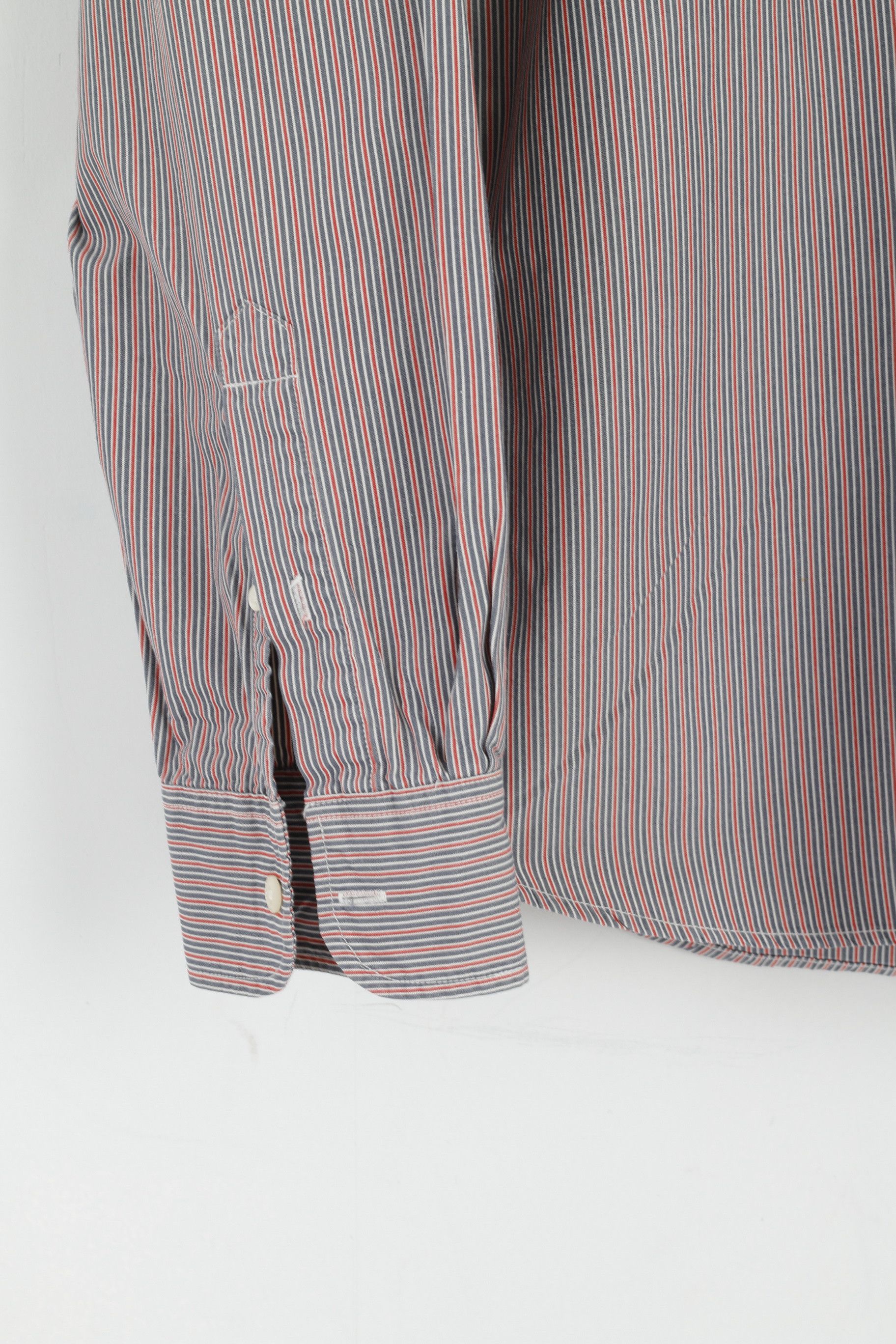 Levi's Levi's Mens L Casual Shirt Blue Red Striped Vtg 2207 Size US L / EU 52-54 / 3 - 3 Thumbnail