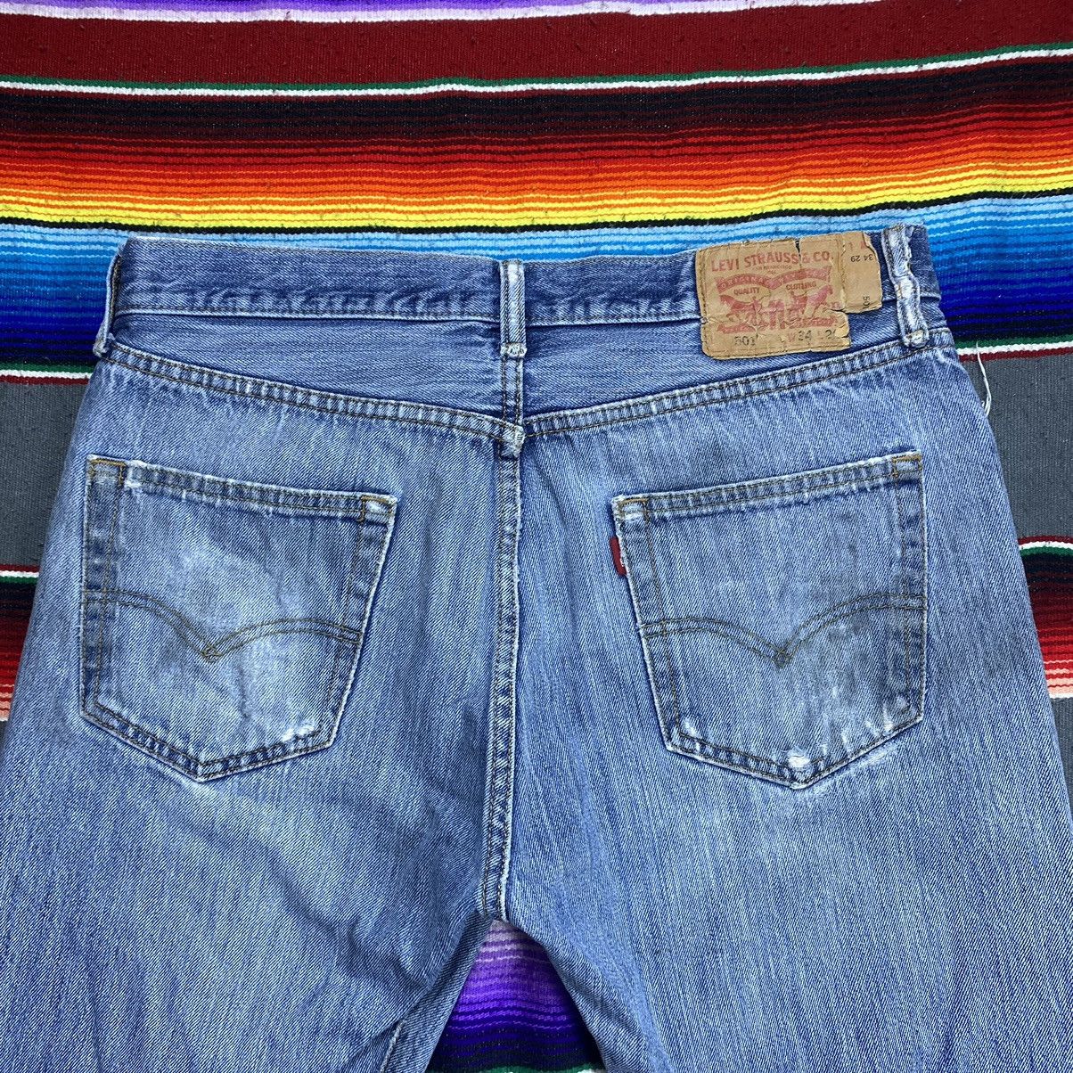 Levi's Vintage Levi’s 501 Single R Tab Distressed Denim Size US 35 - 10 Thumbnail