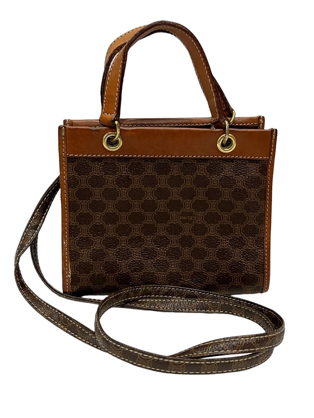 Celine 🔥VERY RARE🔥Vintage CELINE Iconic Monogram Leather Mini Bag Size ONE SIZE - 4 Thumbnail