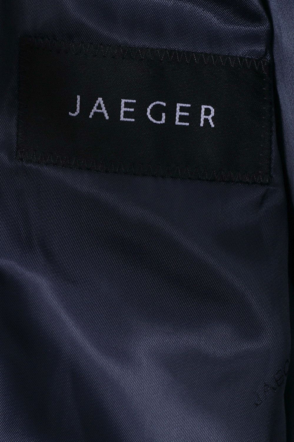 Jaeger JAEGER Men 40 Blazer Navy Striped Wool 2208 Size 40L - 3 Thumbnail