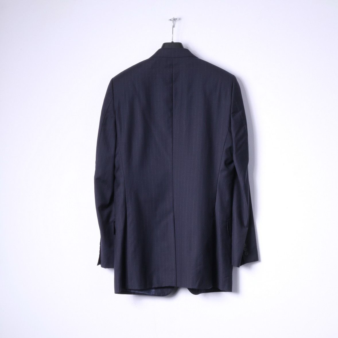 Jaeger JAEGER Men 40 Blazer Navy Striped Wool 2208 Size 40L - 7 Thumbnail