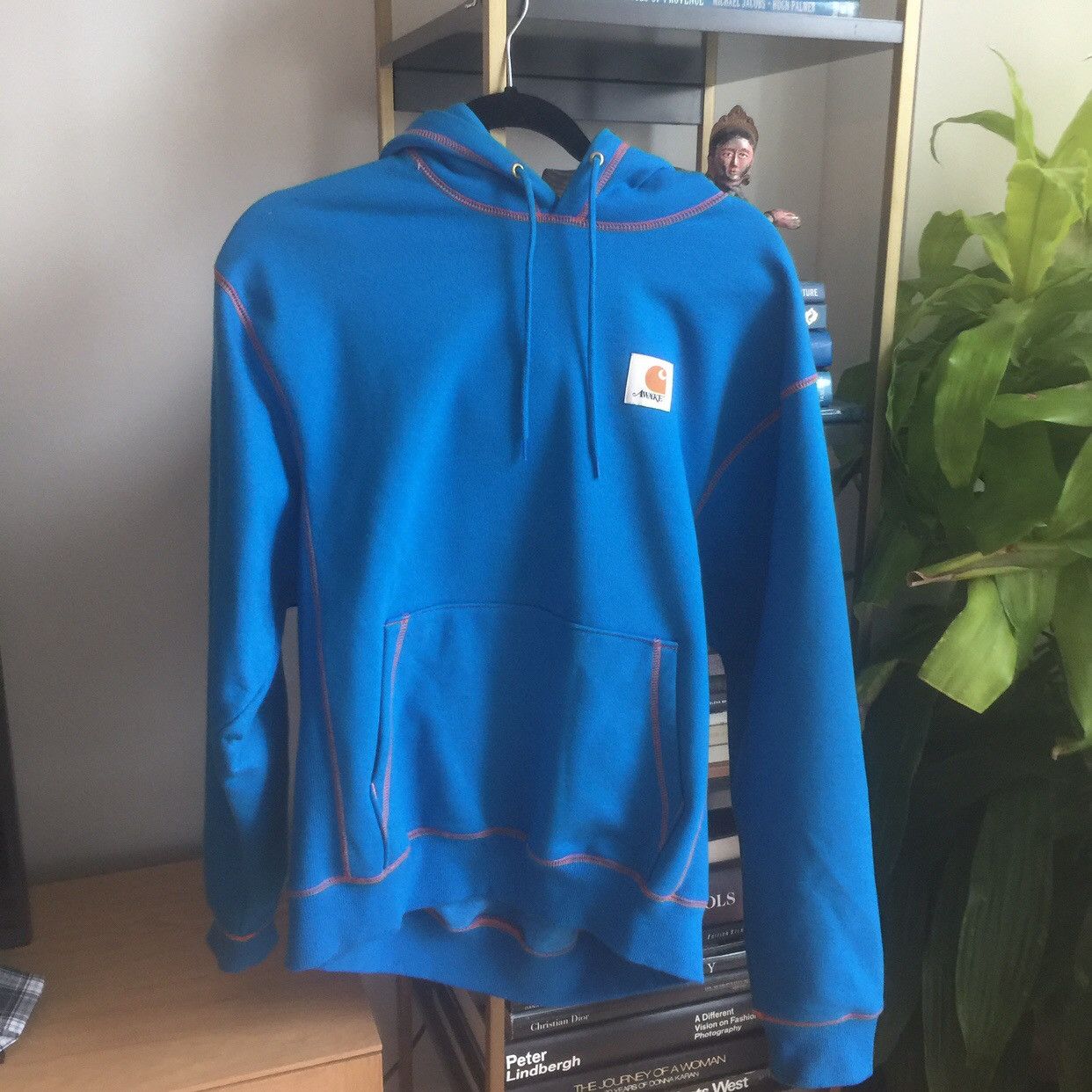 image of Awake x Carhartt Wip Hoodie in Blue, Men's (Size Small)