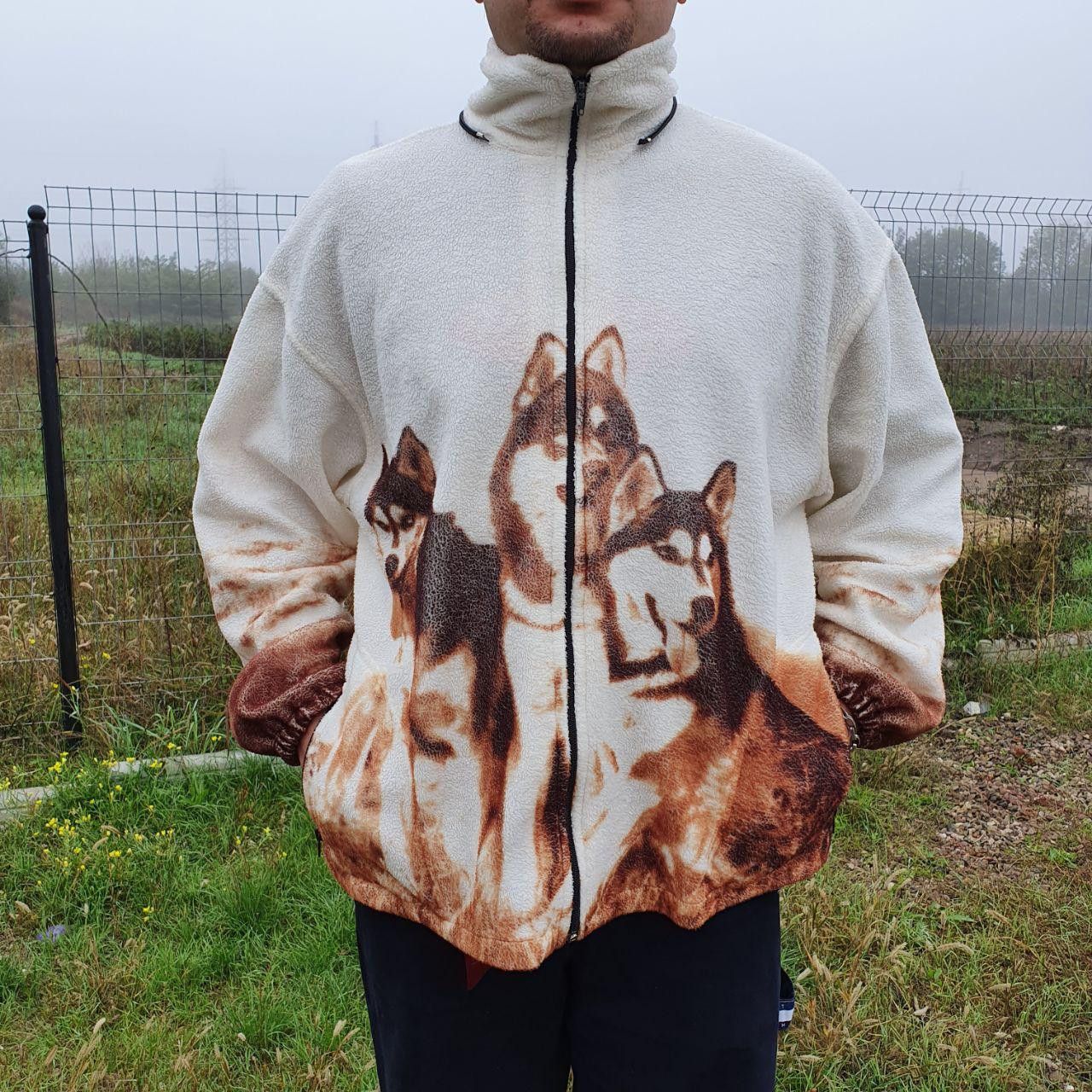 Vintage 90s Vintage Animals Nature Print Fleece Light Jacket Size US L / EU 52-54 / 3 - 2 Thumbnail