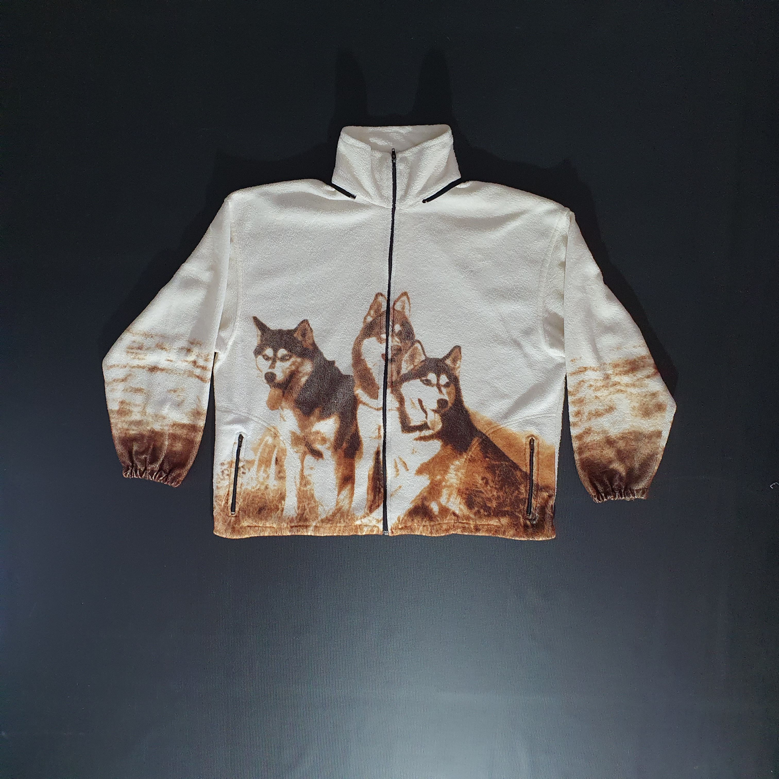 Vintage 90s Vintage Animals Nature Print Fleece Light Jacket Size US L / EU 52-54 / 3 - 11 Thumbnail