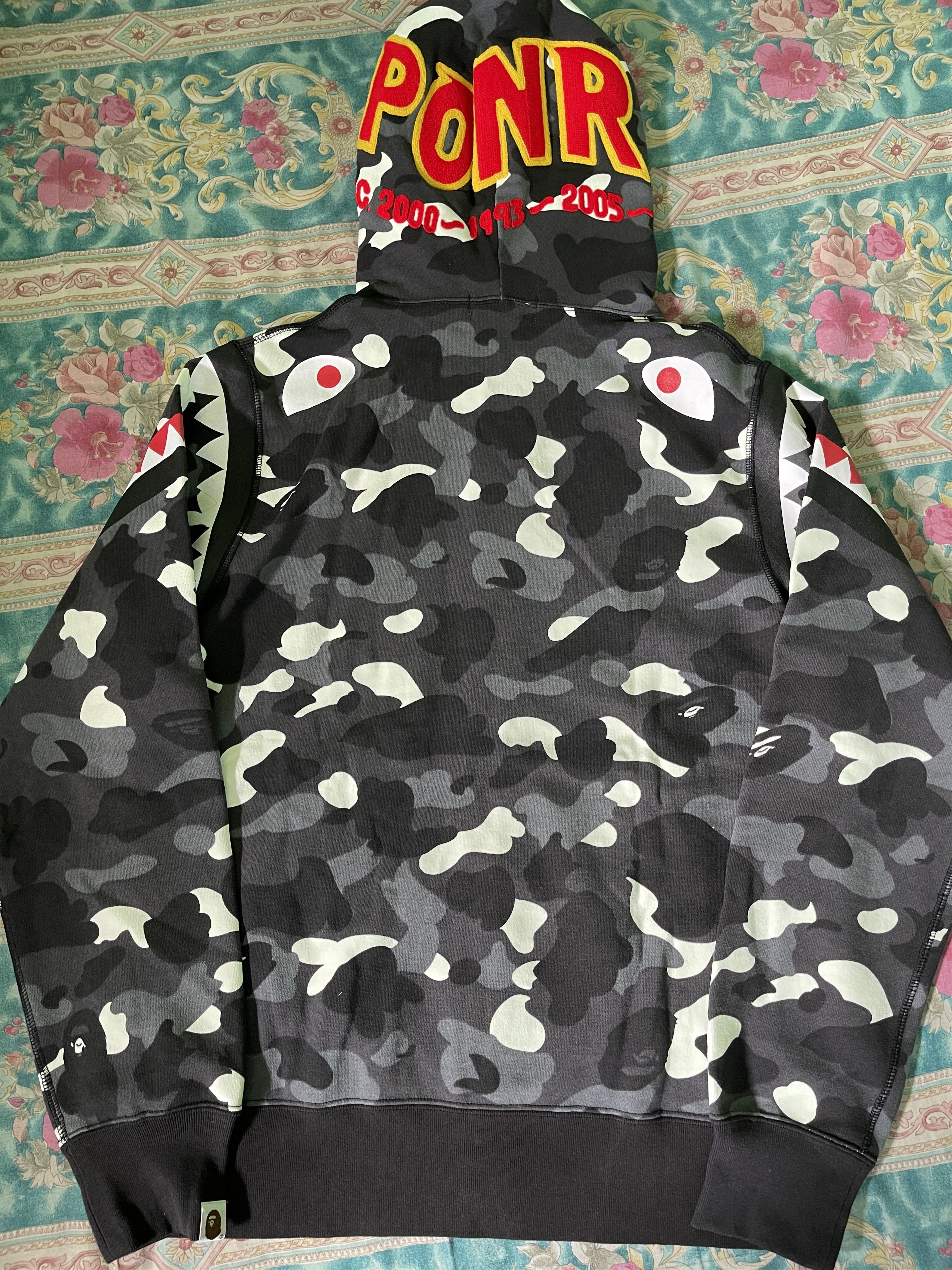 Bape City Camo PONR Shark Full Zip Hoodie Size US L / EU 52-54 / 3 - 4 Thumbnail
