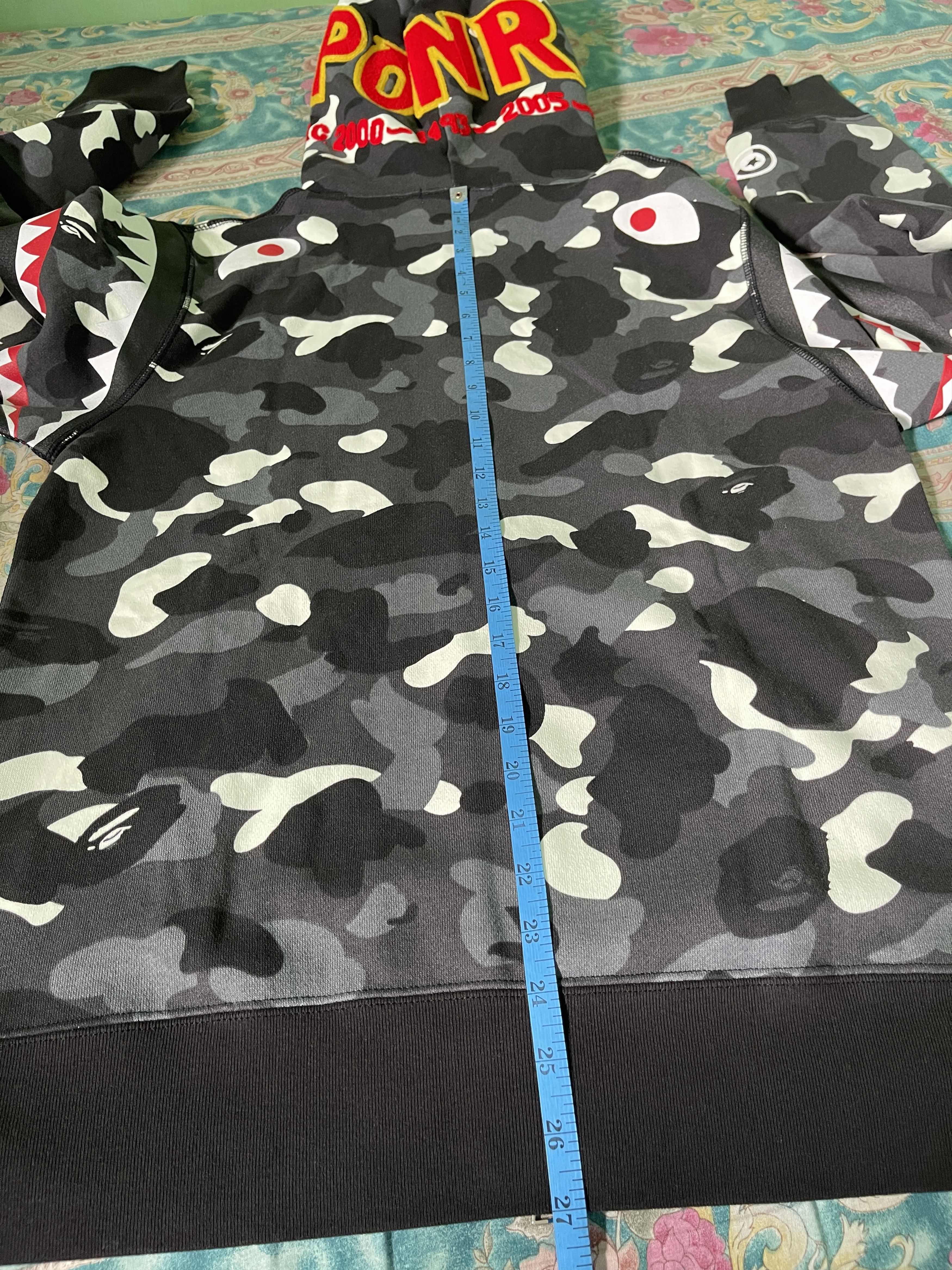 Bape City Camo PONR Shark Full Zip Hoodie Size US L / EU 52-54 / 3 - 17 Thumbnail