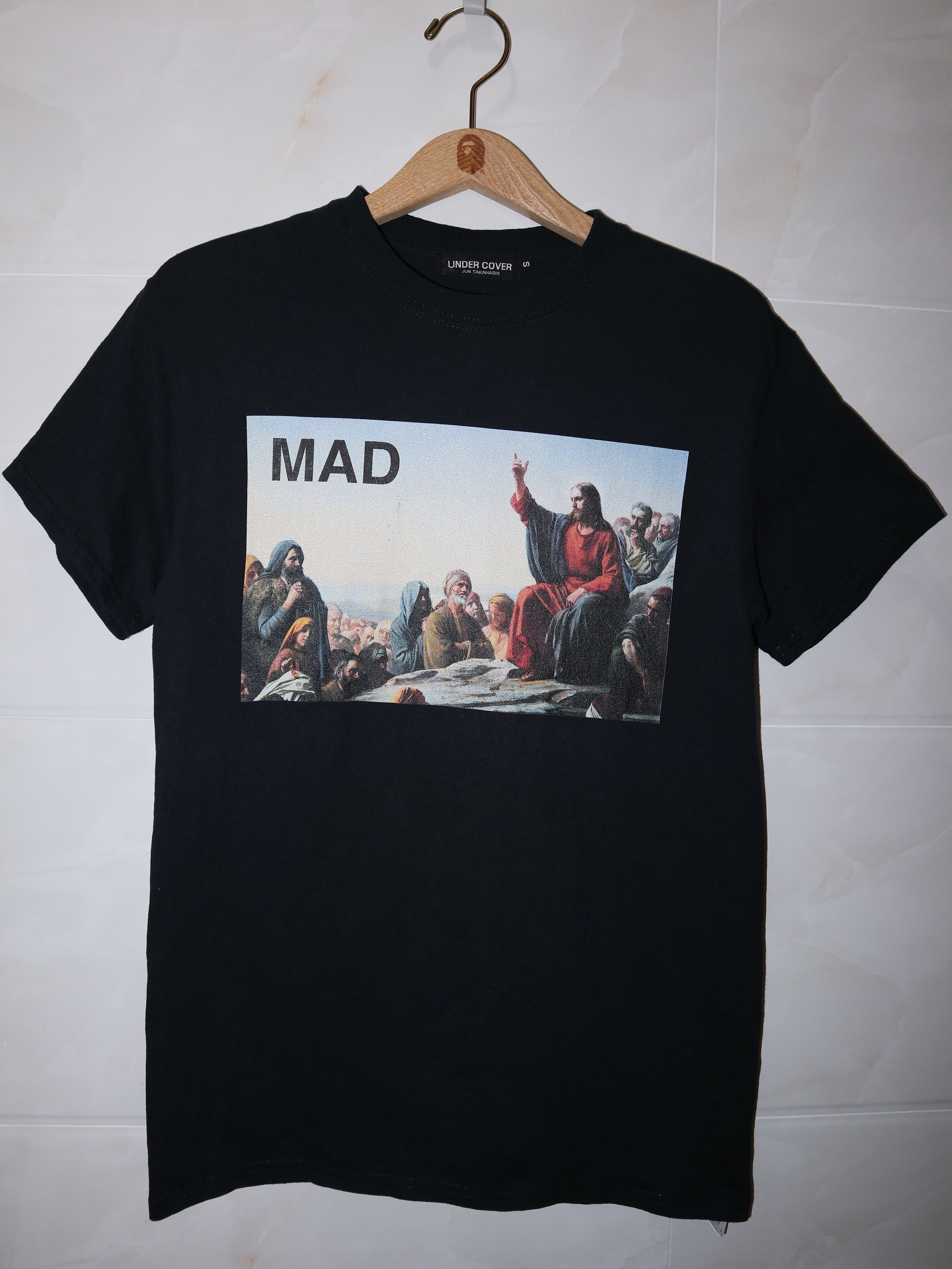 image of Undercover Mad Jesus Tee in Black, Men's (Size Small)