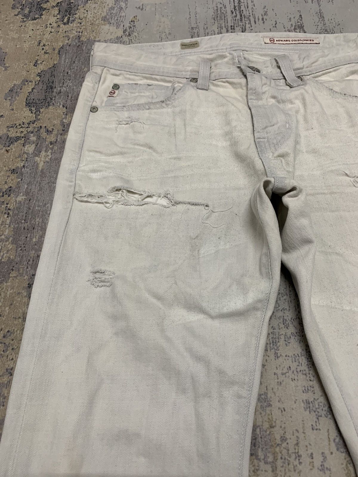 AG Adriano Goldschmied AG Adriano Goldschmied Distressed Denim Jean 31x33.5 Size US 31 - 7 Thumbnail