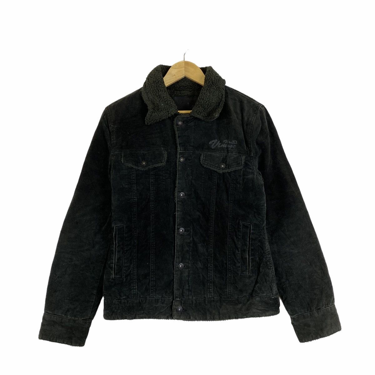 image of Vintage No Id Coduroy Button Jacket in Green, Men's (Size XS)