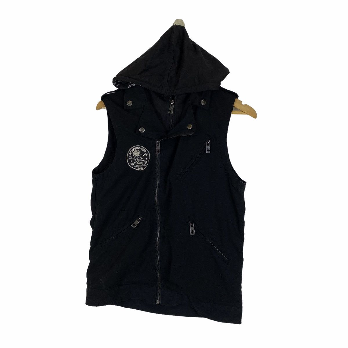 Japanese Brand × Vintage Vintage BERNING SHO Japanese Street Skull Hoodie Vest Jacket Size L / US 10 / IT 46 - 4 Thumbnail