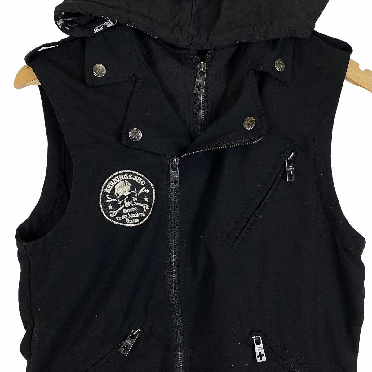 Japanese Brand × Vintage Vintage BERNING SHO Japanese Street Skull Hoodie Vest Jacket Size L / US 10 / IT 46 - 8 Thumbnail