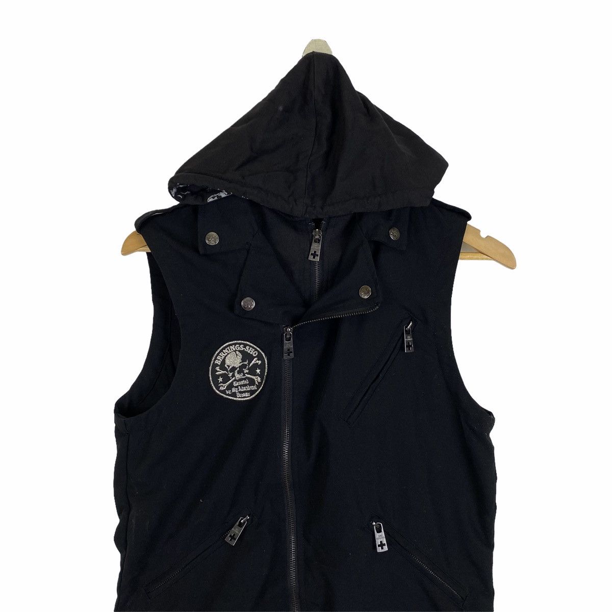 Japanese Brand × Vintage Vintage BERNING SHO Japanese Street Skull Hoodie Vest Jacket Size L / US 10 / IT 46 - 6 Thumbnail