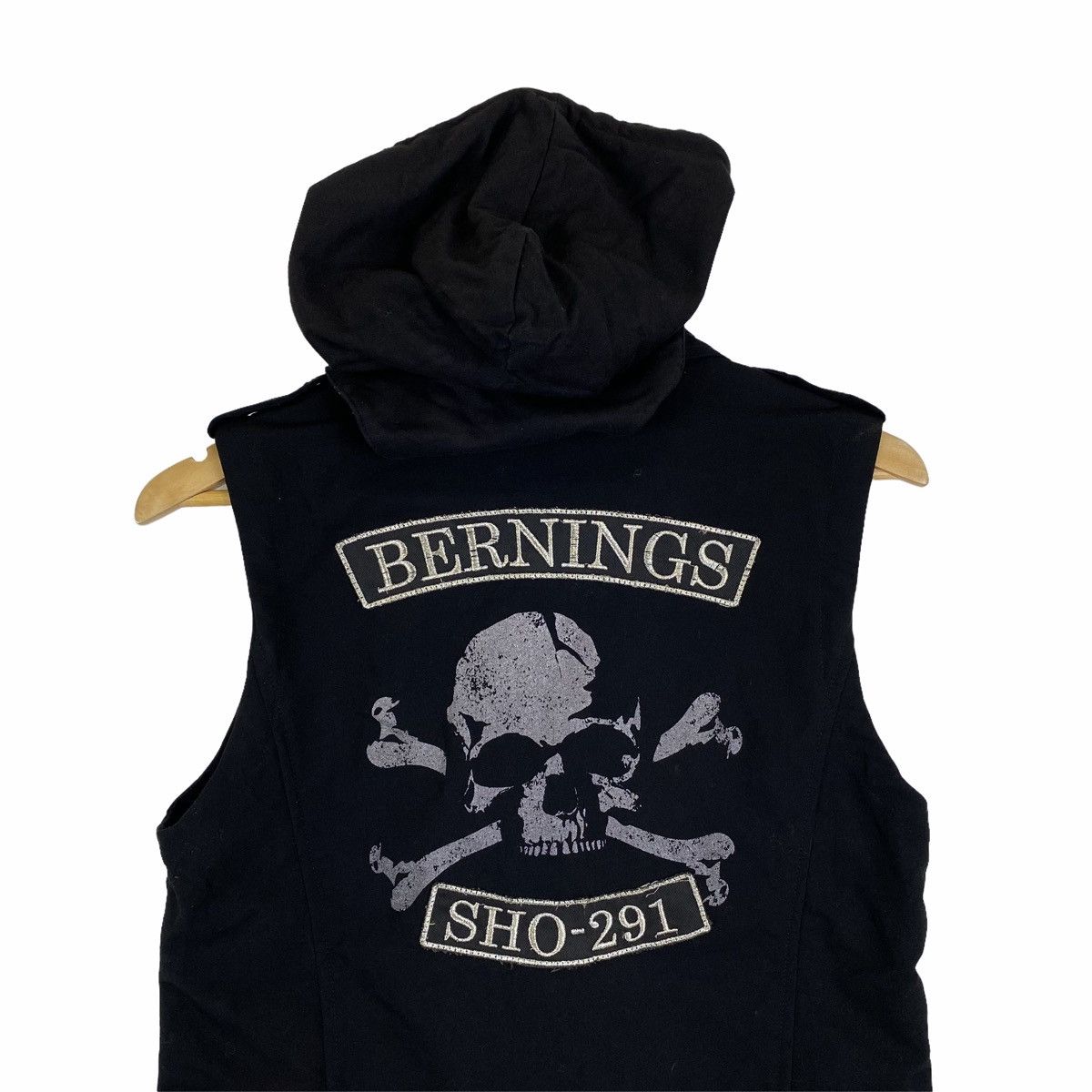 Japanese Brand × Vintage Vintage BERNING SHO Japanese Street Skull Hoodie Vest Jacket Size L / US 10 / IT 46 - 5 Thumbnail