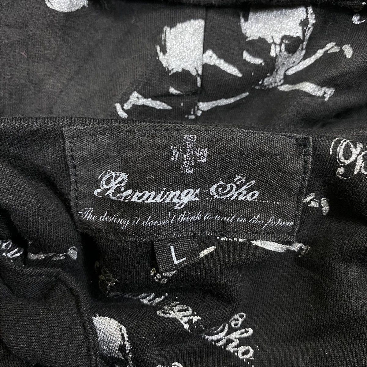 Japanese Brand × Vintage Vintage BERNING SHO Japanese Street Skull Hoodie Vest Jacket Size L / US 10 / IT 46 - 10 Thumbnail