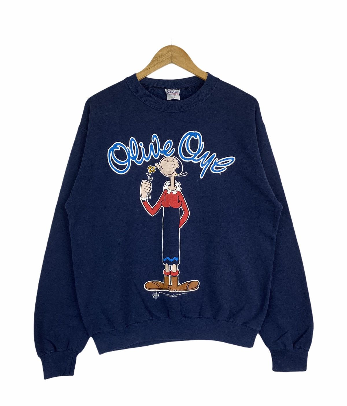 Cartoon Network × Vintage Vintage OLIVER OYL POPEYE Cartoon 1994 Sweatshirt Pullover Size US M / EU 48-50 / 2 - 1 Thumbnail