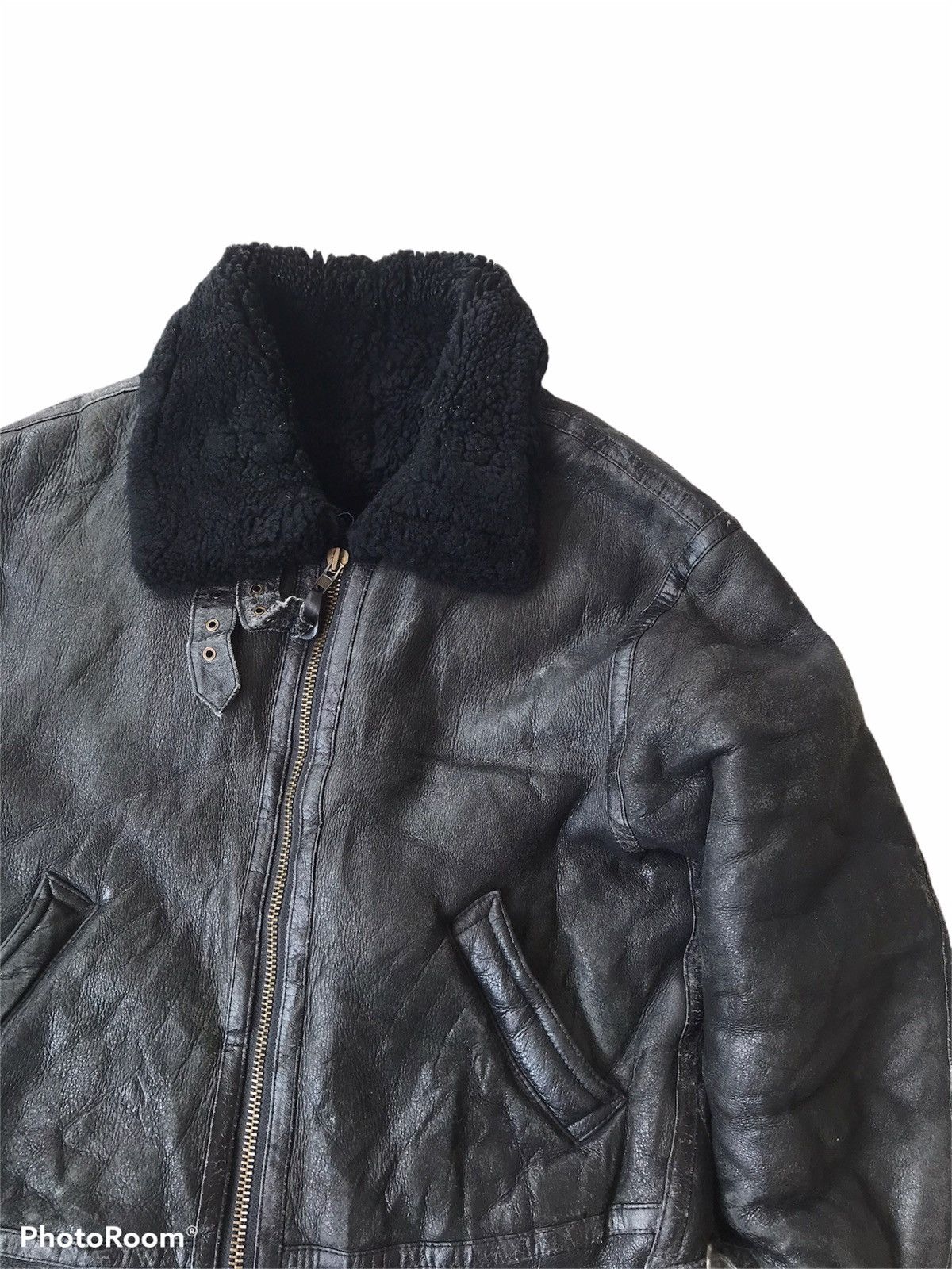Other 💥Vintage B-3 Sheepskin Black Jacket Size US M / EU 48-50 / 2 - 10 Thumbnail