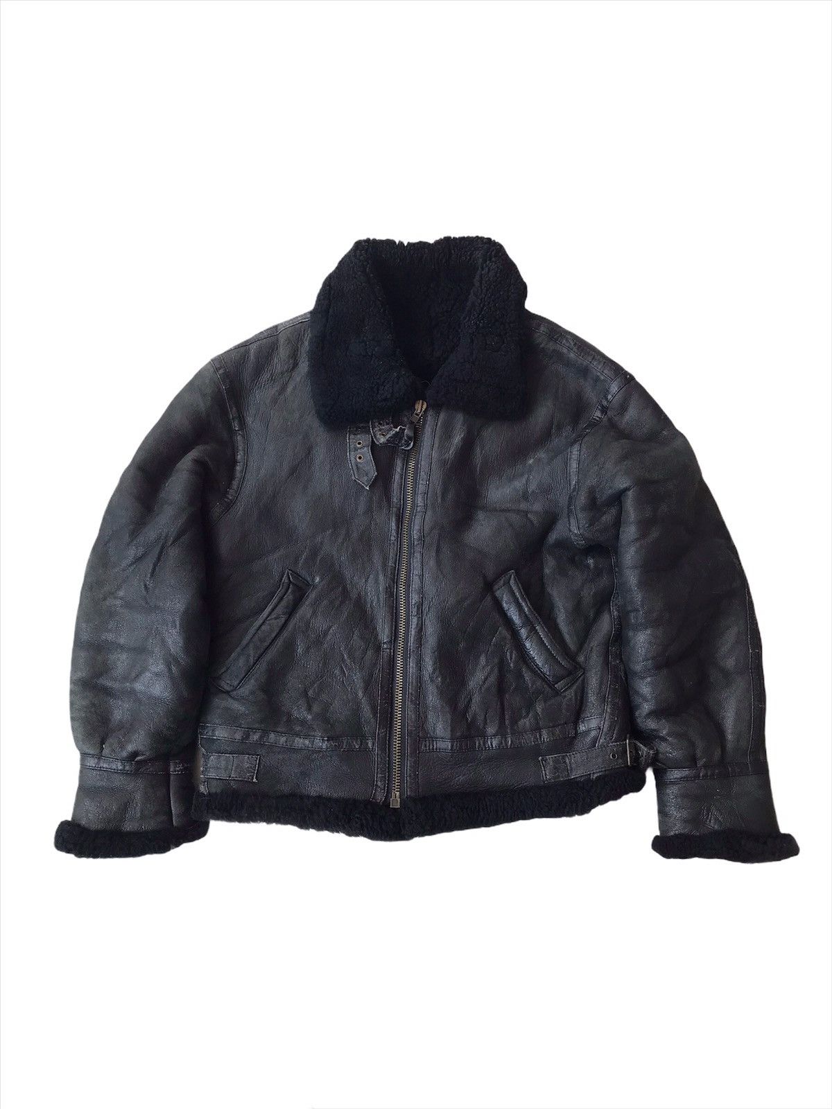 Other 💥Vintage B-3 Sheepskin Black Jacket Size US M / EU 48-50 / 2 - 2 Thumbnail
